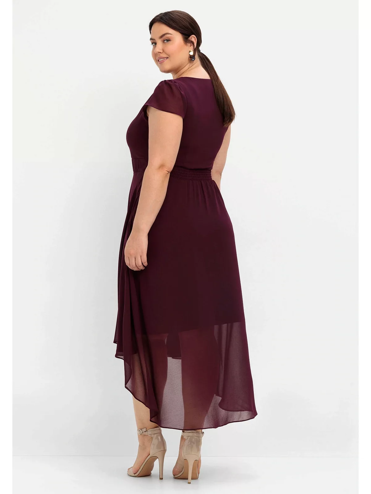 Sheego Abendkleid "Große Größen", mit Flügelärmeln günstig online kaufen