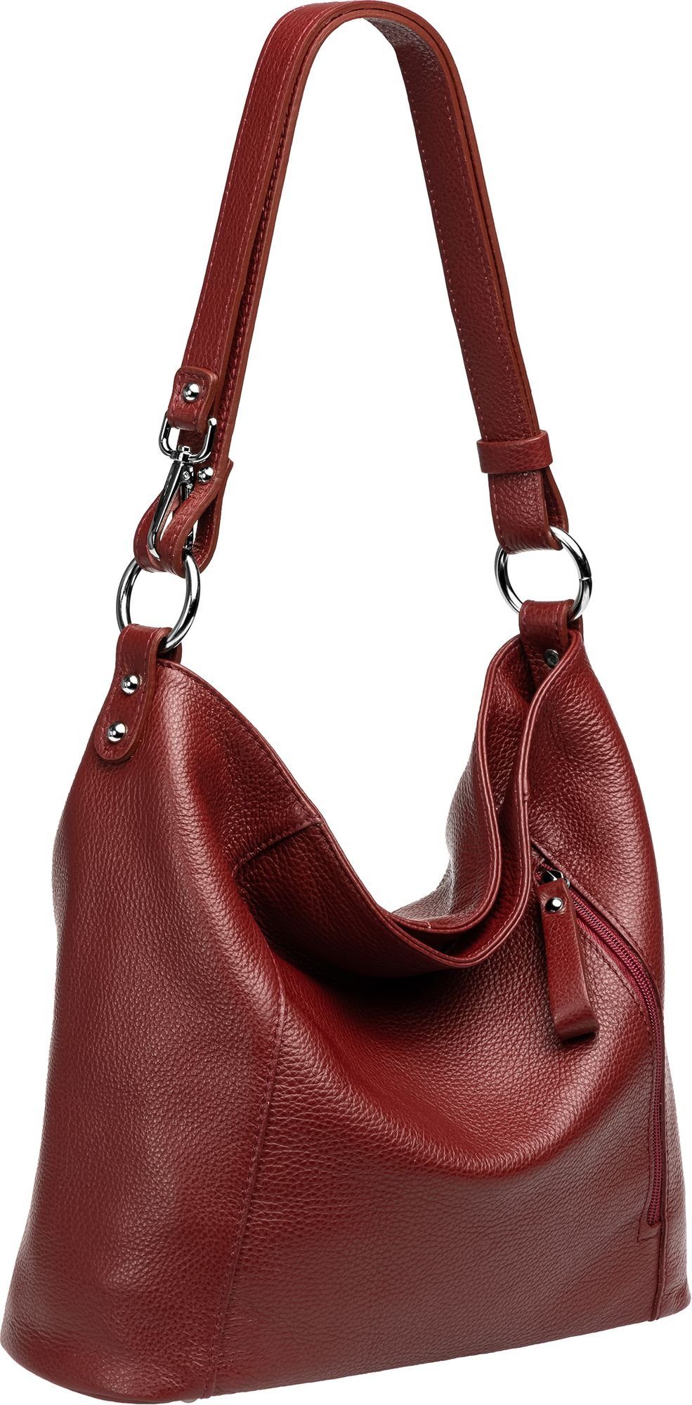 Caspar Schultertasche 2-in-1 Leder Umhängetasche Damen günstig online kaufen