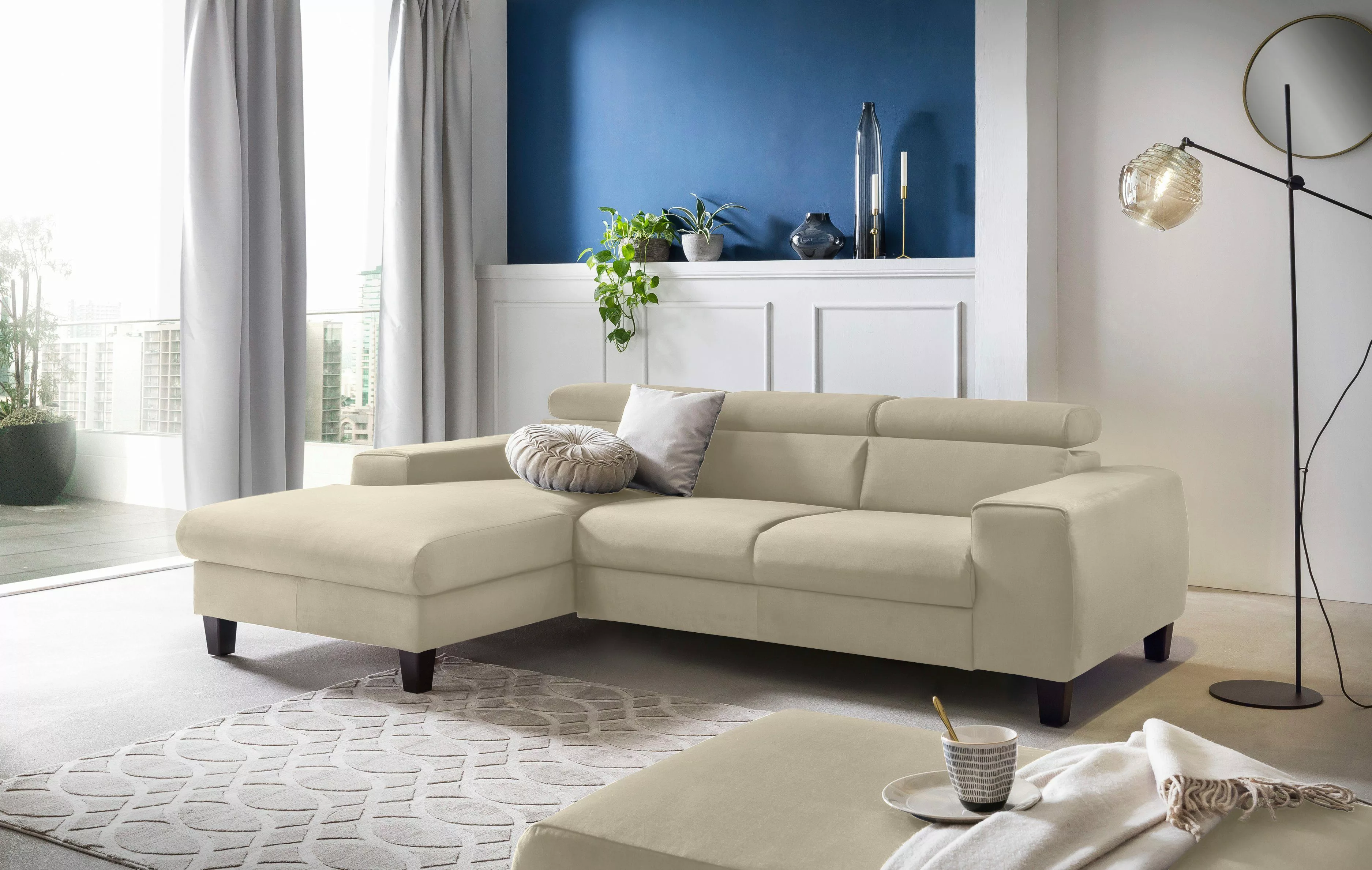 COTTA Ecksofa Morven L-Form mit Kopfteilverstellung, günstig online kaufen