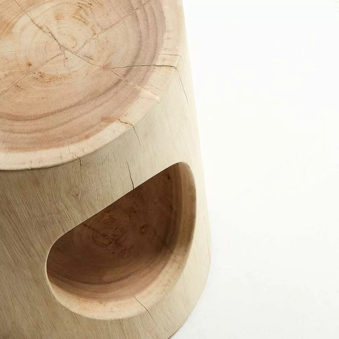 Holz Beistelltisch im rustikalen Landhausstil naturbelassen geschnitzt günstig online kaufen