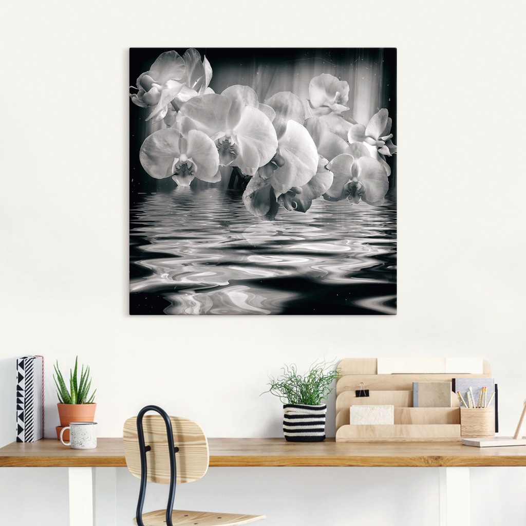 Artland Wandbild "Orchideen - monochrom", Spa Bilder, (1 St.), als Leinwand günstig online kaufen