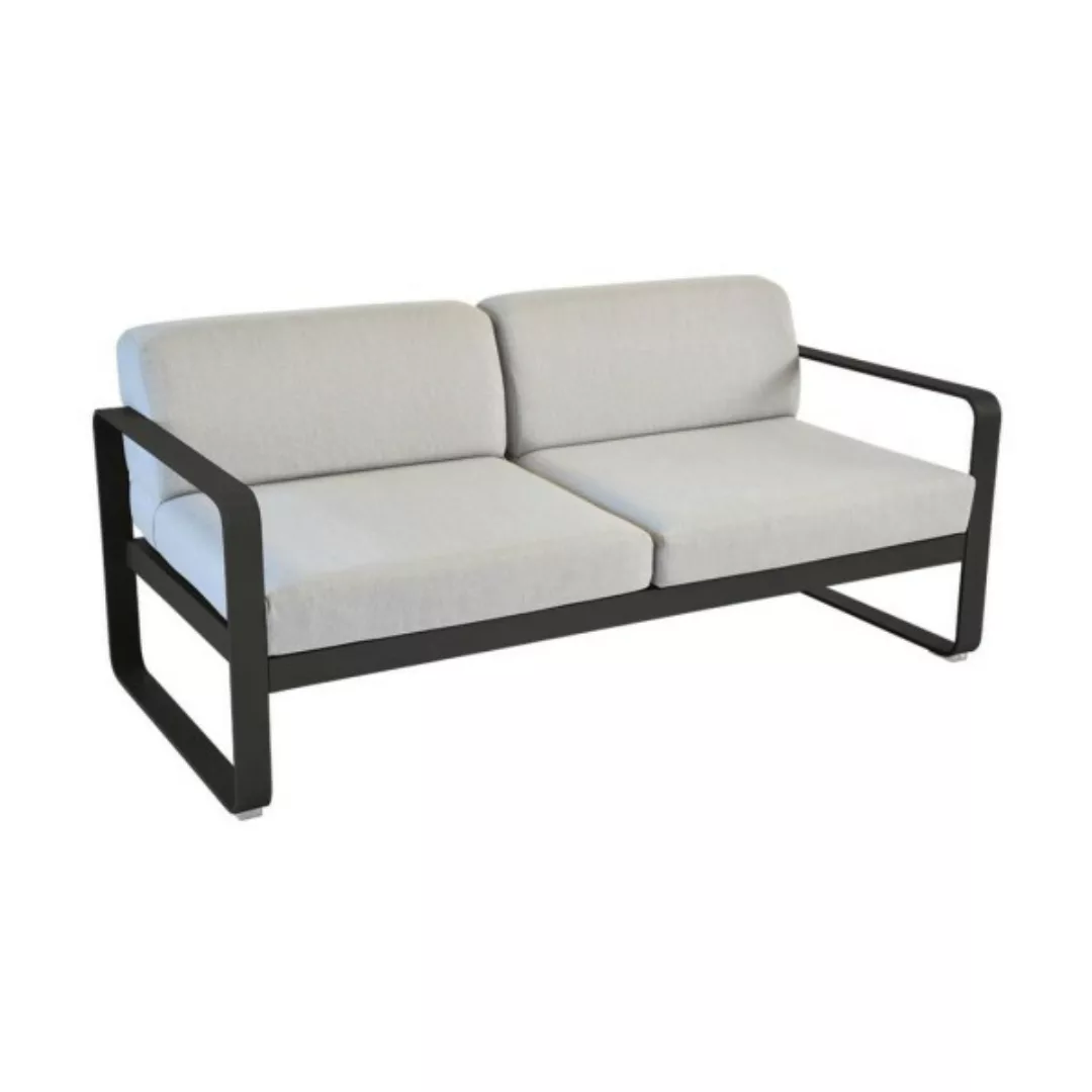 Bellevie Lounge-Sofa 2-Sitzer 42 Lakritze 79 Flanellgrau günstig online kaufen