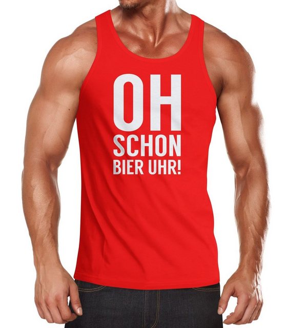 MoonWorks Tanktop Herren Tanktop Oh schon Bier Uhr mit Print günstig online kaufen