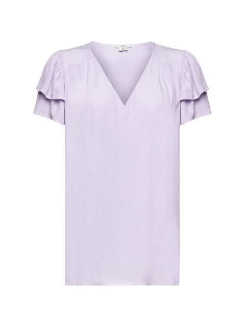 Esprit Kurzarmbluse Bluse mit Volantärmeln und LENZING™ ECOVERO™ günstig online kaufen
