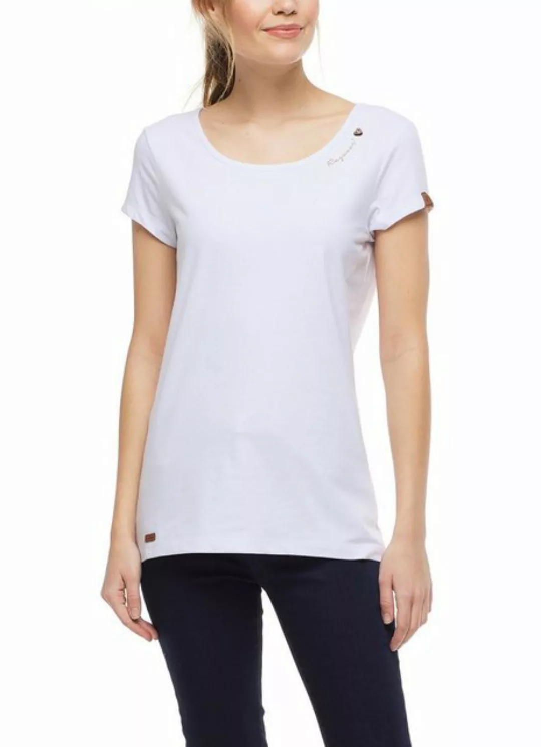 Ragwear T-Shirt Basic Damen Mint B white, Gr. XL günstig online kaufen