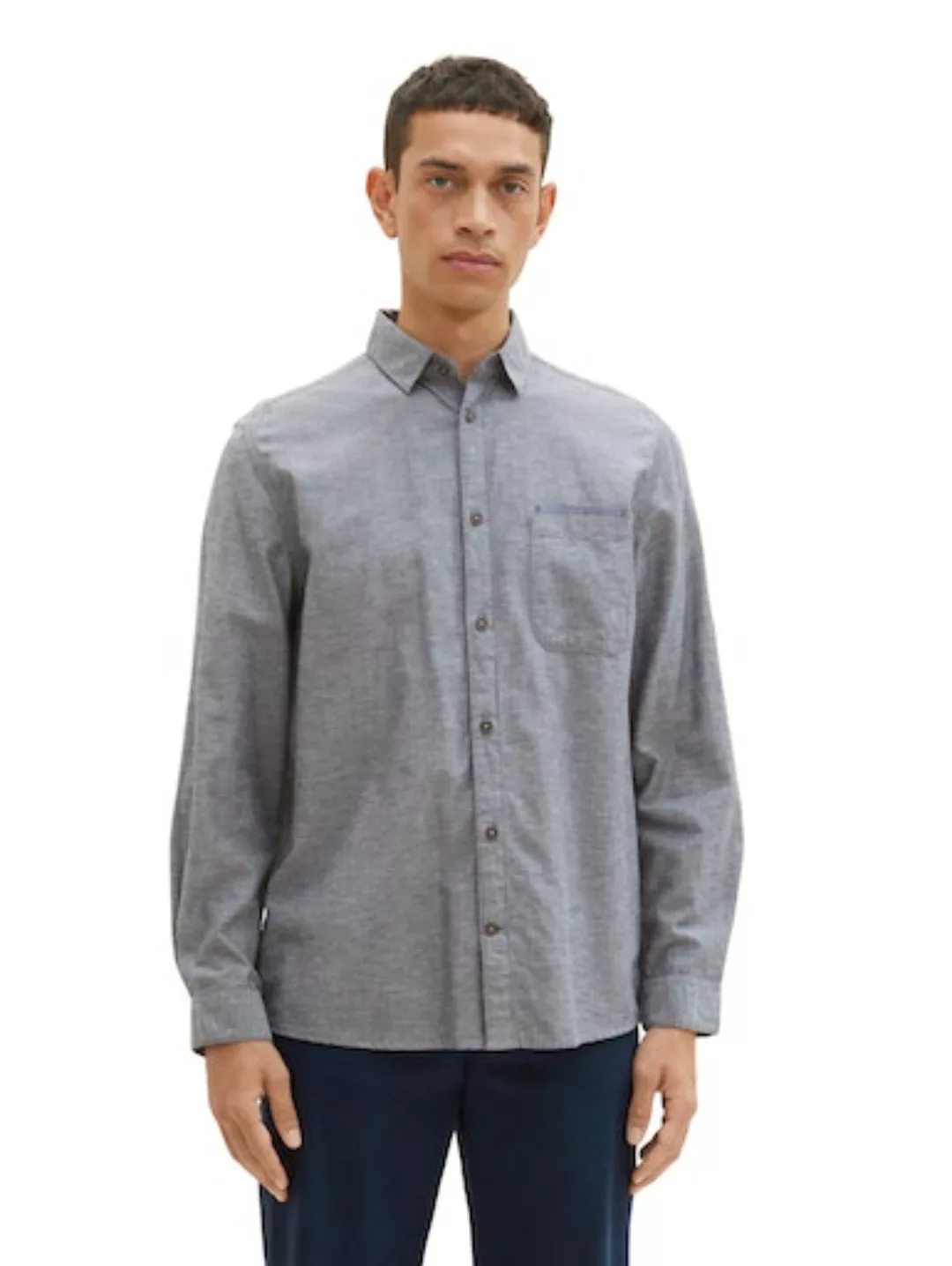 TOM TAILOR Langarmhemd aus feiner Chambray-Qualität günstig online kaufen