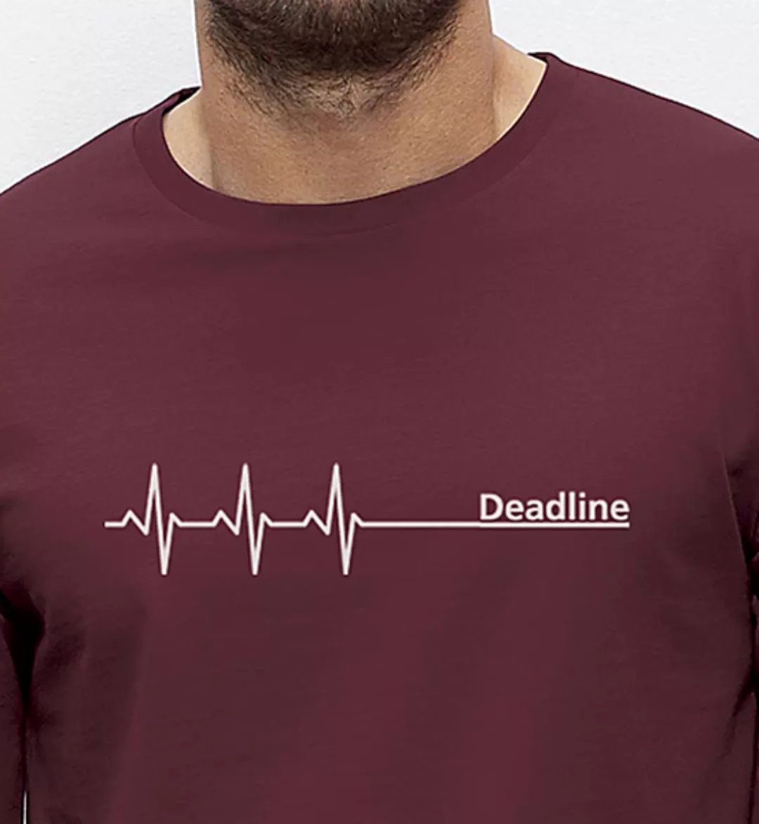 Deadline Langarm T-shirt / Burgundy Braun günstig online kaufen