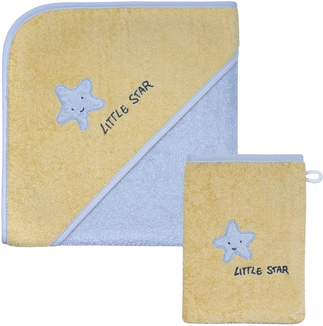 Wörner Handtuch Set »Little Star Kapuzenbadetuch 100/100 mit Waschhandschuh günstig online kaufen