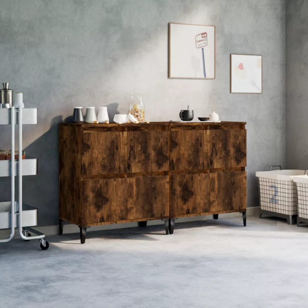 Vidaxl Sideboards 2 Stk. Räuchereiche 60x35x70 Cm Holzwerkstoff günstig online kaufen