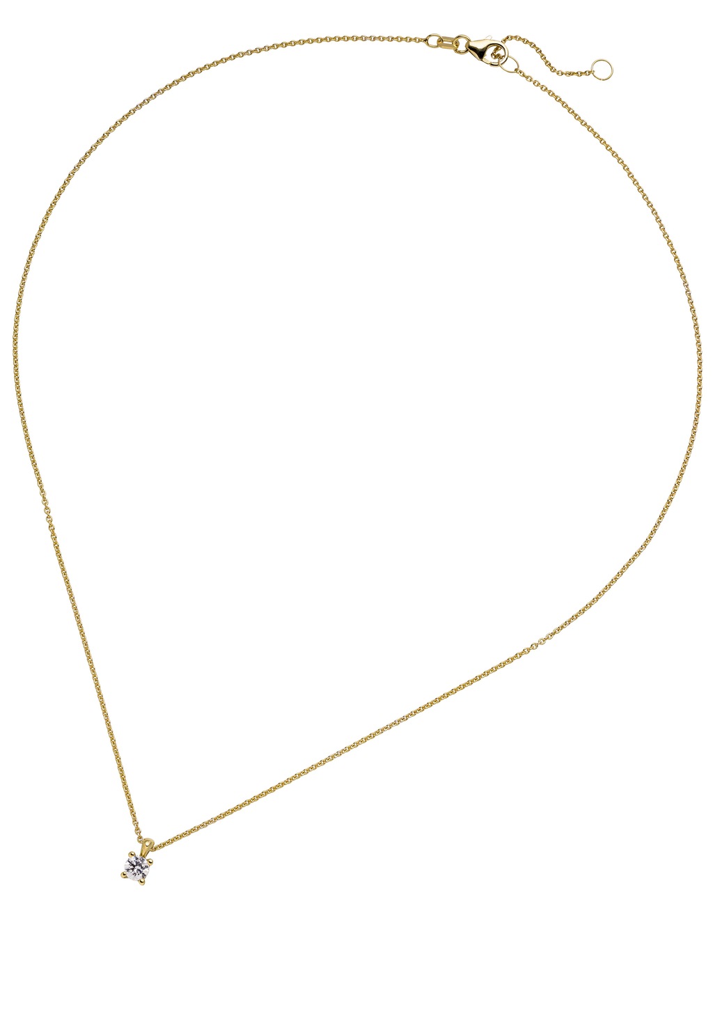 JOBO Kette mit Anhänger "Solitär Diamant Brillant 0,25 ct.", 585 Gold 45 cm günstig online kaufen