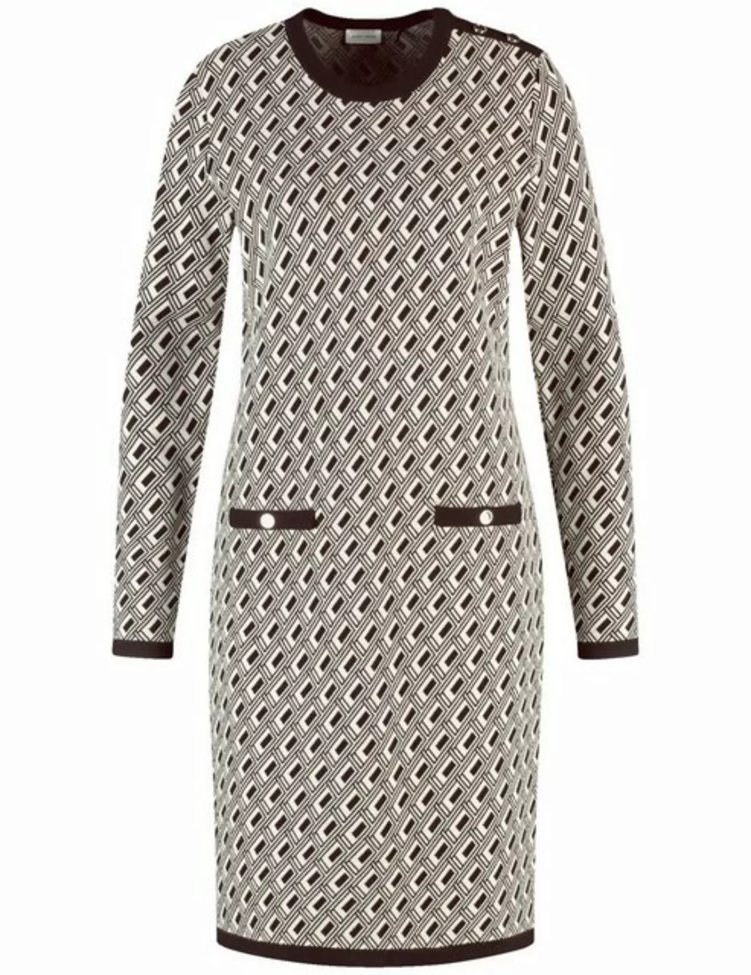 GERRY WEBER A-Linien-Kleid Elegantes Strickkleid mit Jacquard-Muster günstig online kaufen