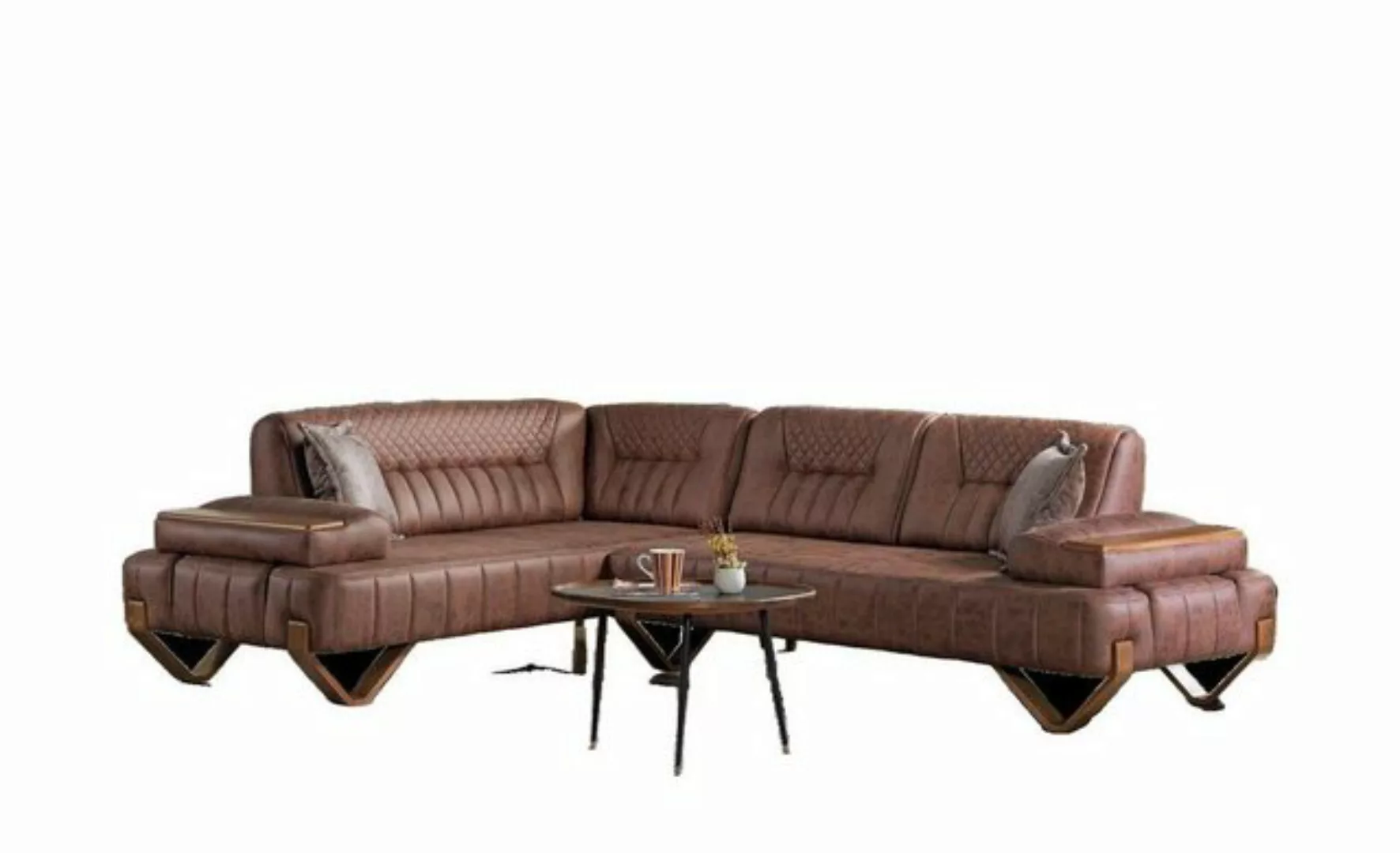 JVmoebel Ecksofa Ecksofa Wohnlandschaft Farbe Braun L-Form Sofa Neu Wohnzim günstig online kaufen