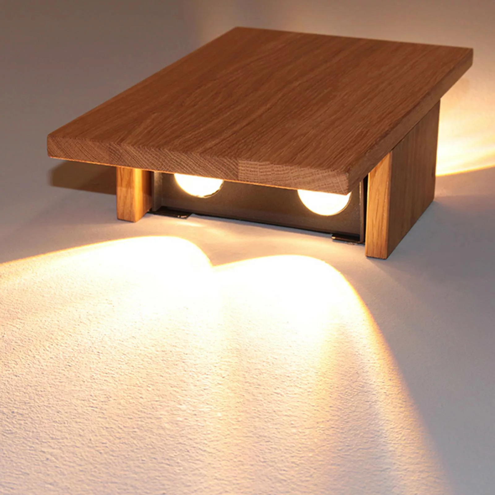 LED-Wandleuchte Shine-Wood eiche 4xLED 15x25cm günstig online kaufen