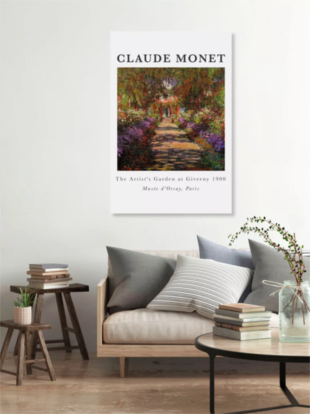 Poster / Leinwandbild - Claude Monet - The Artist's Garden At Giverny günstig online kaufen