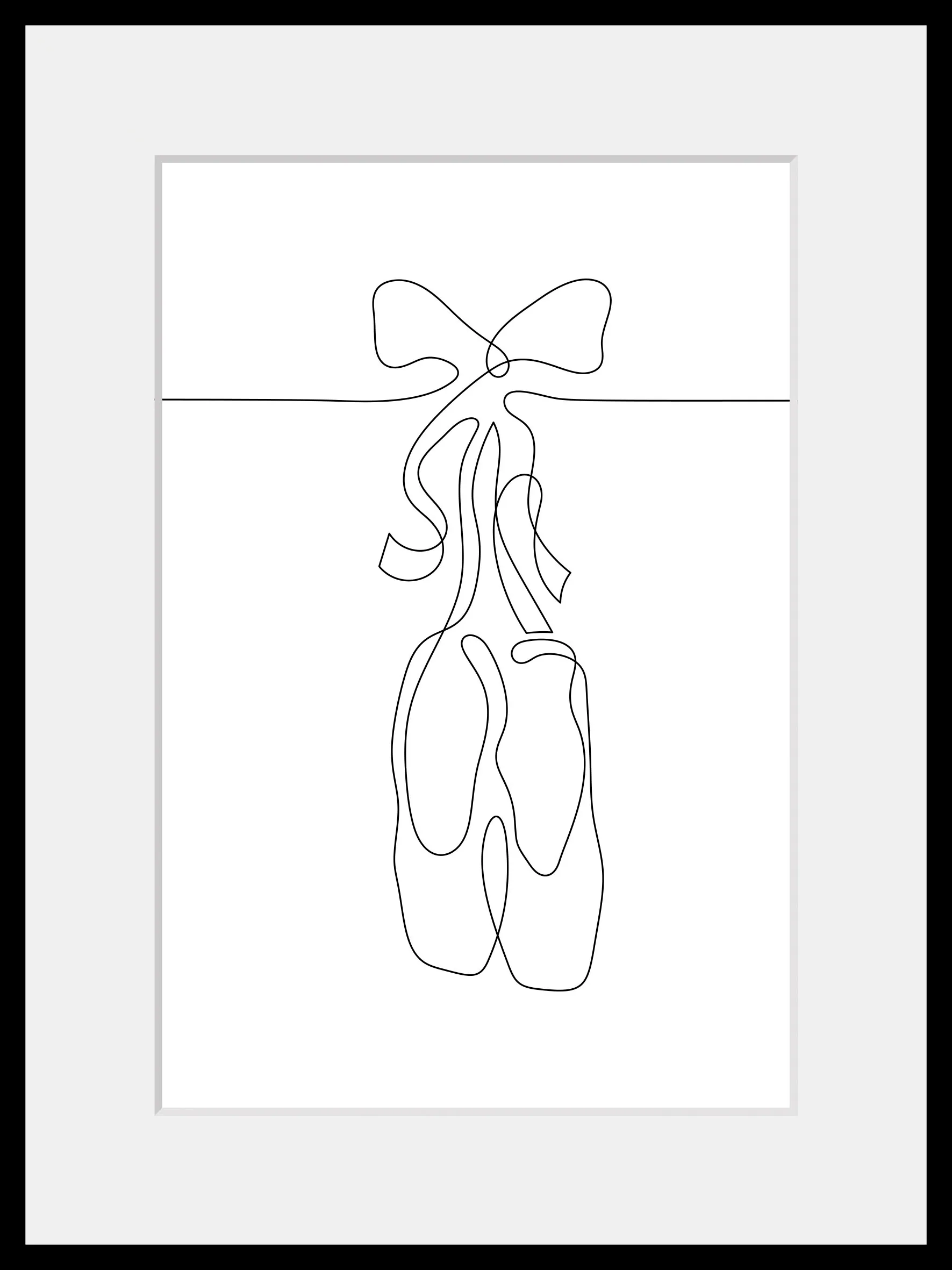 queence Bild "Prima Ballerina", Sport-Kunst-Schwarz-Weiß-Schuhe-Schuh, (1 S günstig online kaufen