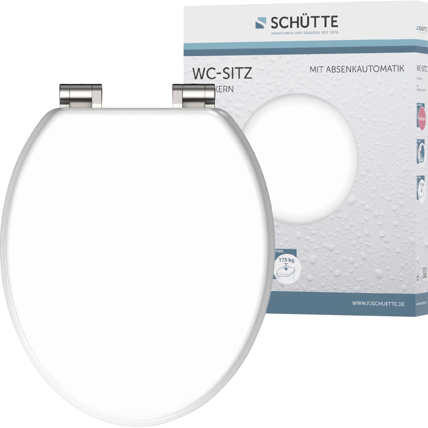 Schütte WC-Sitz "WHITE", mit Absenkautomatik und Holzkern, max, Belastung d günstig online kaufen