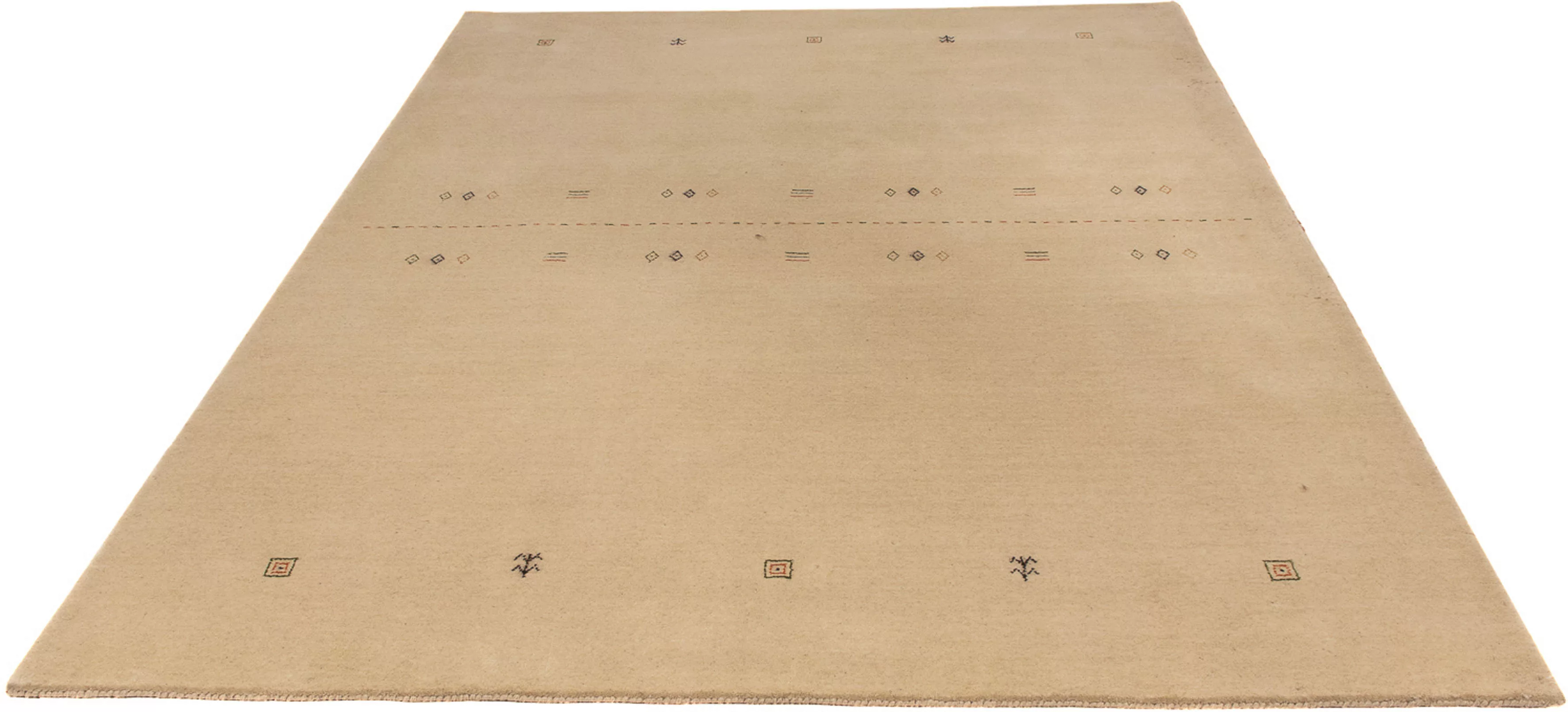 morgenland Wollteppich »Gabbeh - Loribaft Softy - 240 x 175 cm - beige«, re günstig online kaufen