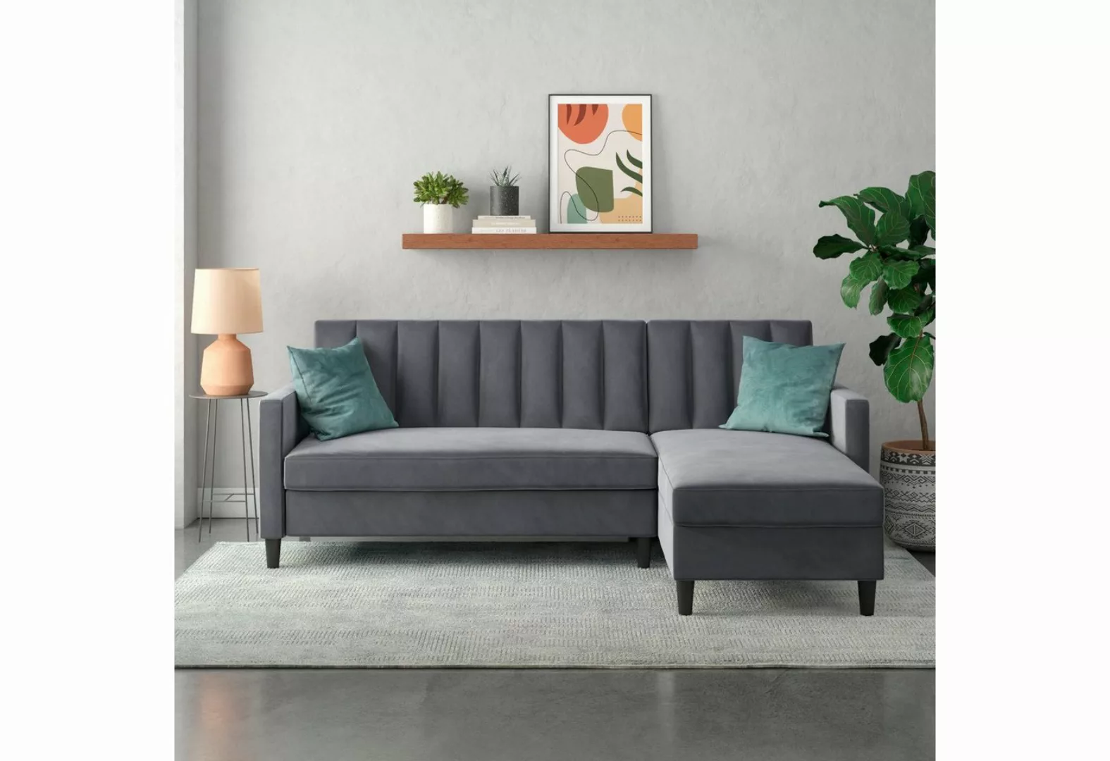 Dorel Home Ecksofa Celine, L-Form, mit Bett-Funktion und Stauraum. Recamier günstig online kaufen