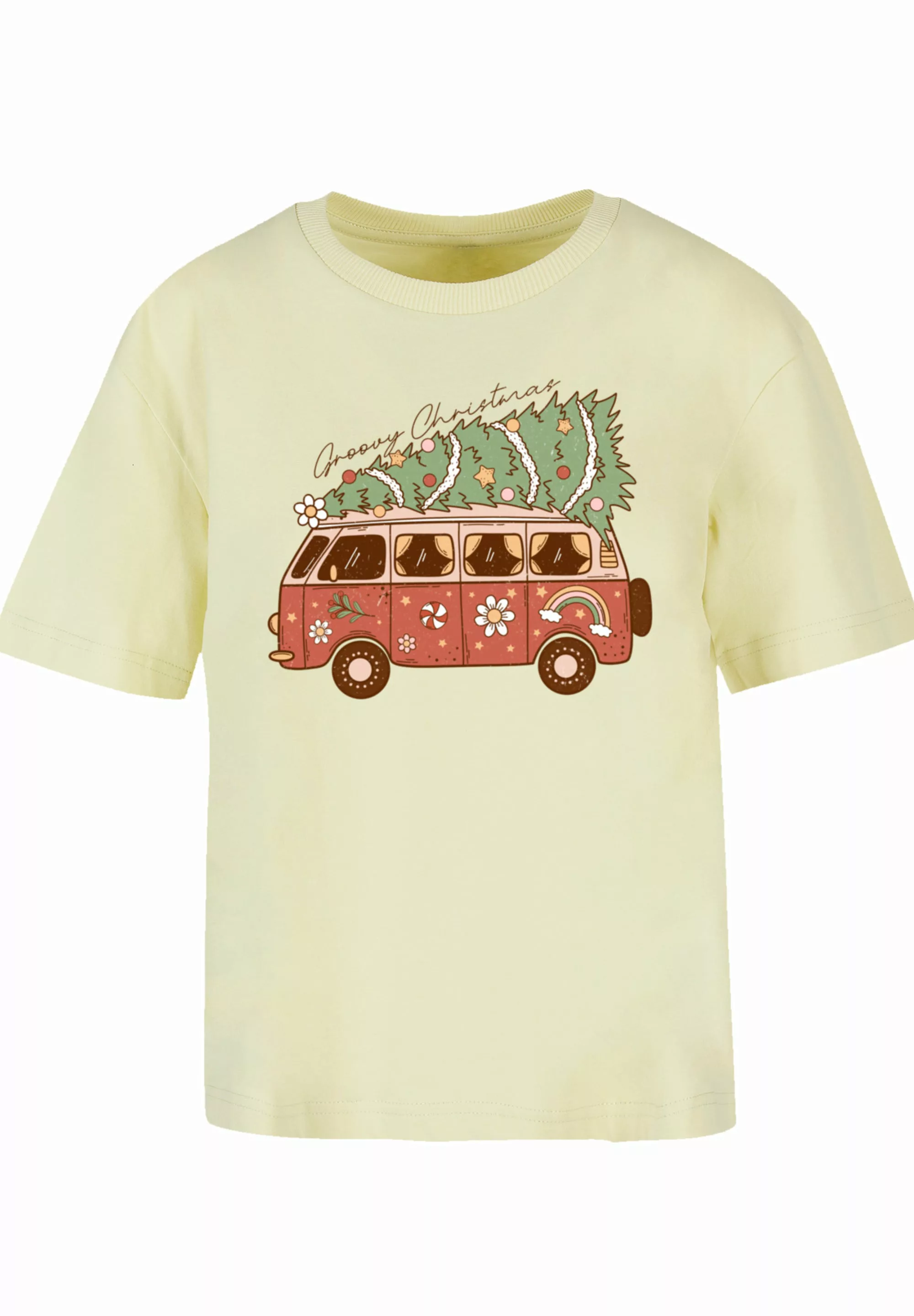 F4NT4STIC T-Shirt "Groovy Weihnachten Camper Van", Premium Qualität, Weihna günstig online kaufen