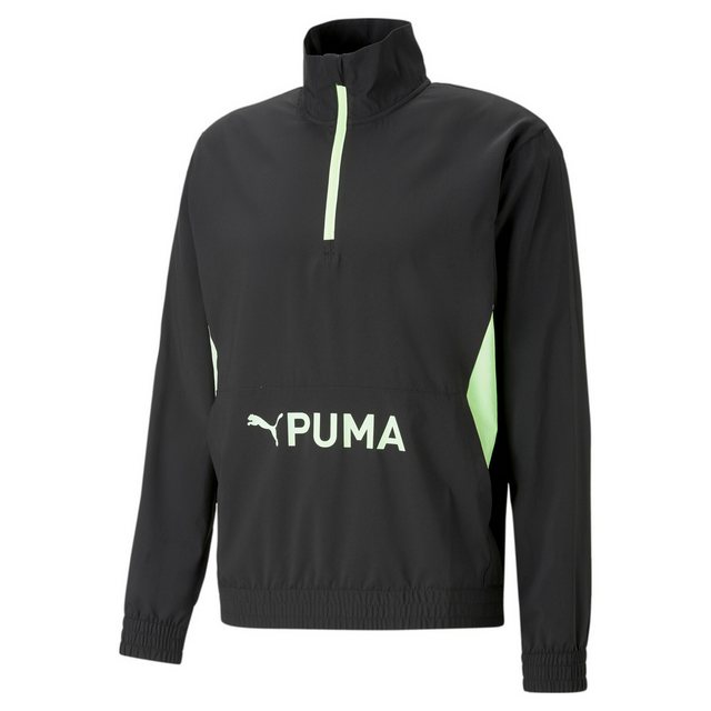 PUMA Sweatshirt Puma Fit Heritage Woven 1/ PUMA BLACK-FIZZY LIME günstig online kaufen