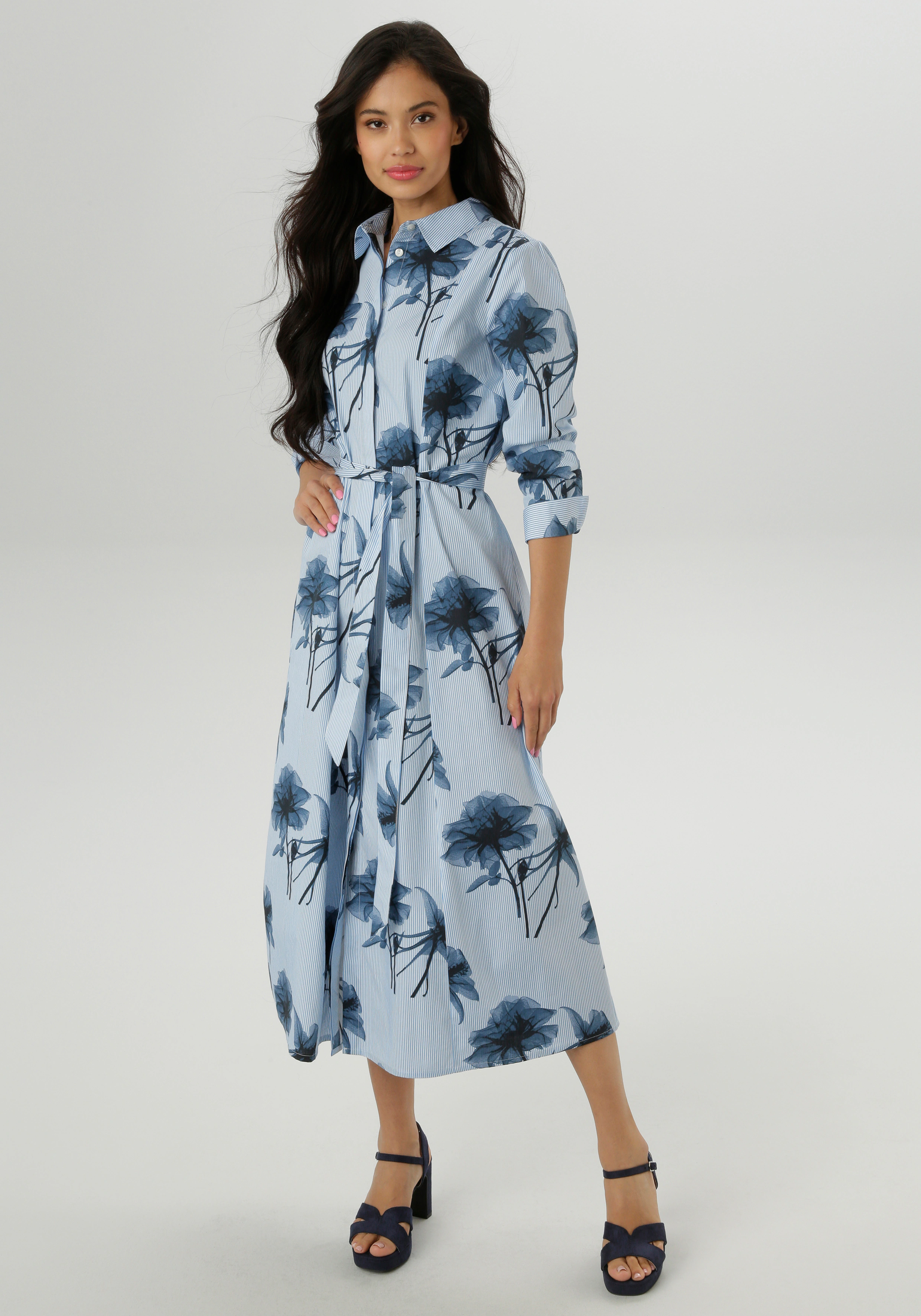 Aniston SELECTED Blusenkleid, mit fantasievollem Blumendruck - NEUE KOLLEKT günstig online kaufen