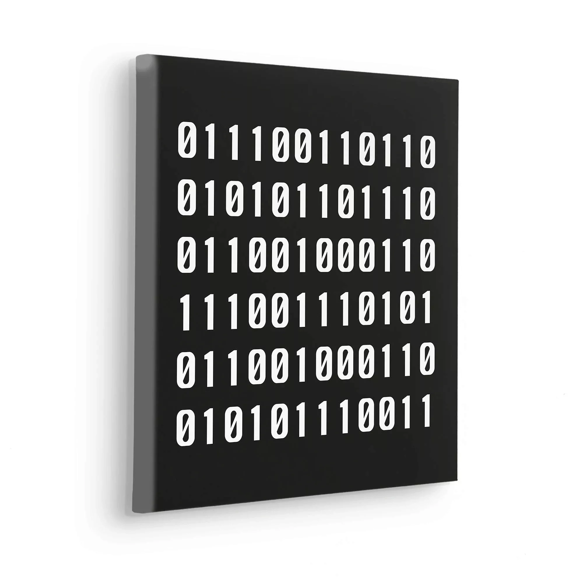 Komar Leinwandbild "Typo Naughty Binary - Größe 40 x 40 cm", Natur, (1 St.) günstig online kaufen