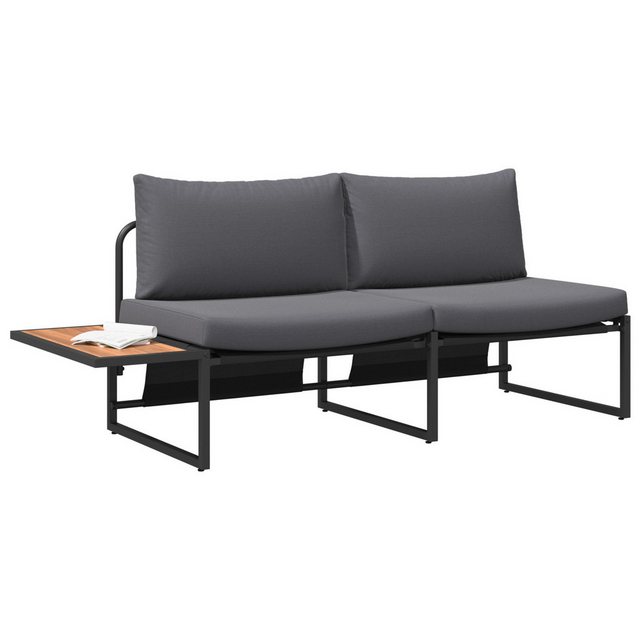 vidaXL Loungesofa Anthrazit Metall Viele Sitzplätze Outdoor Sofa Rechteckig günstig online kaufen