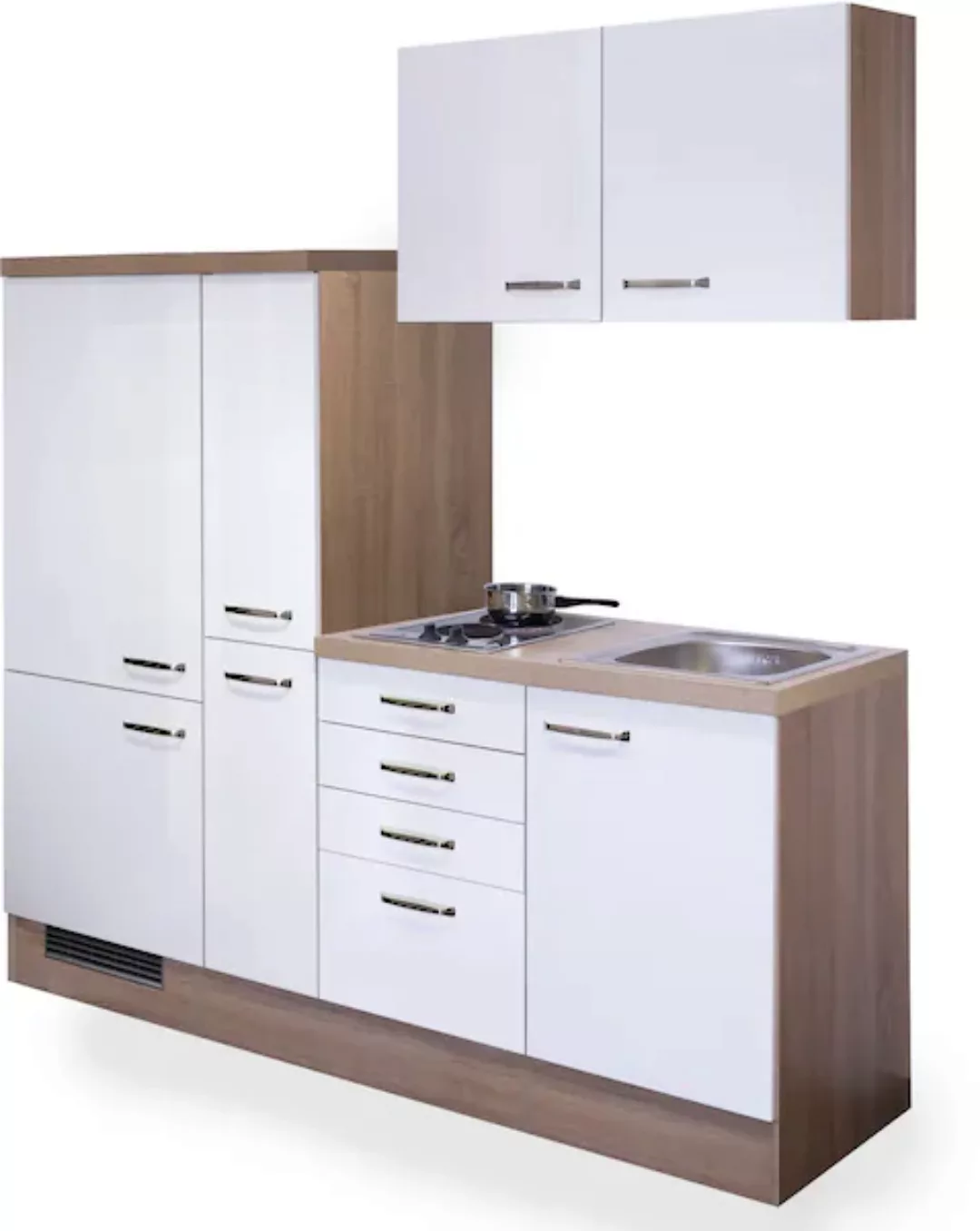 Flex-Well Küchenzeile "Florenz", Gesamtbreite 190 cm, mit Apothekerschrank, günstig online kaufen