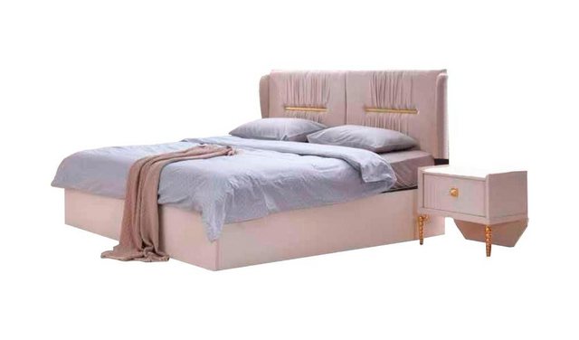 JVmoebel Bett Beige Einfarbig Doppelbett Modern Schlafzimmer Design Rechtec günstig online kaufen