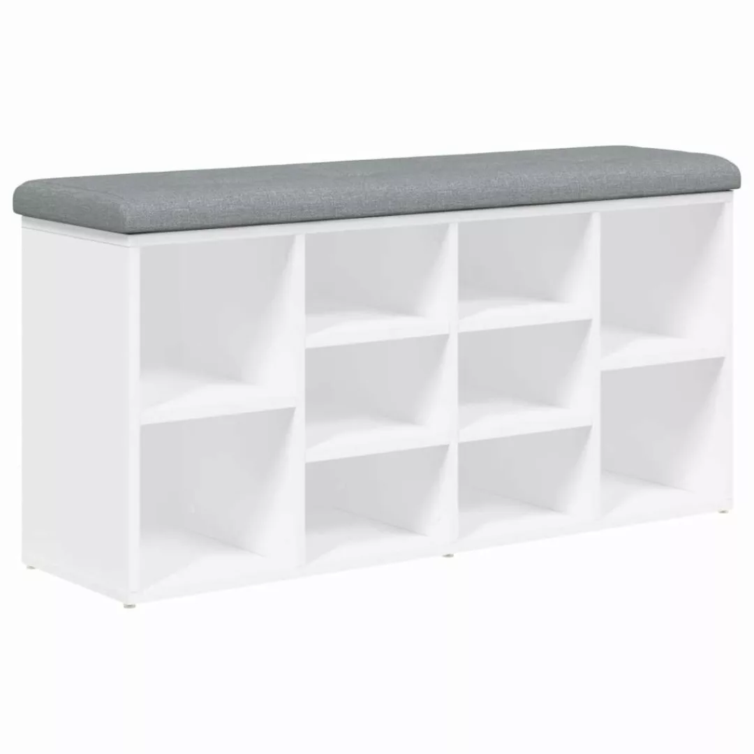 vidaXL Sitzbank Schuhbank Weiß 102x32x50 cm günstig online kaufen
