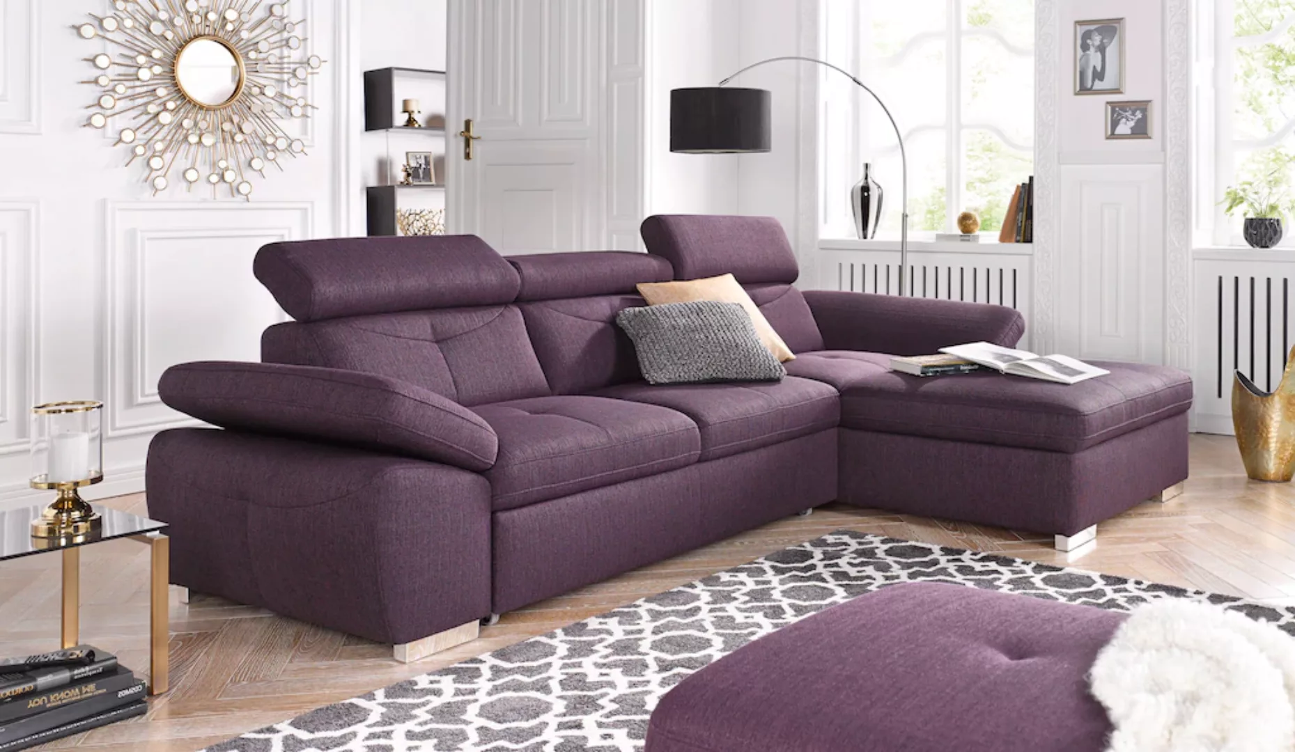 exxpo - sofa fashion Ecksofa "Spring, super bequem und komfortabel mit Armt günstig online kaufen