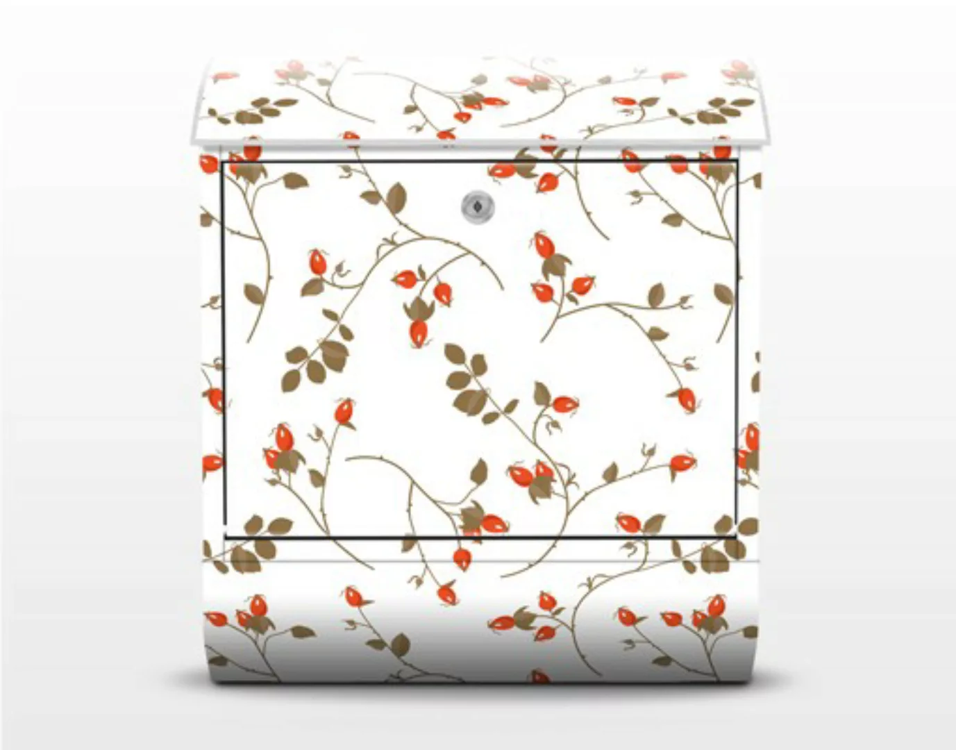 Briefkasten Muster & Textur Hagebutten Ornament günstig online kaufen