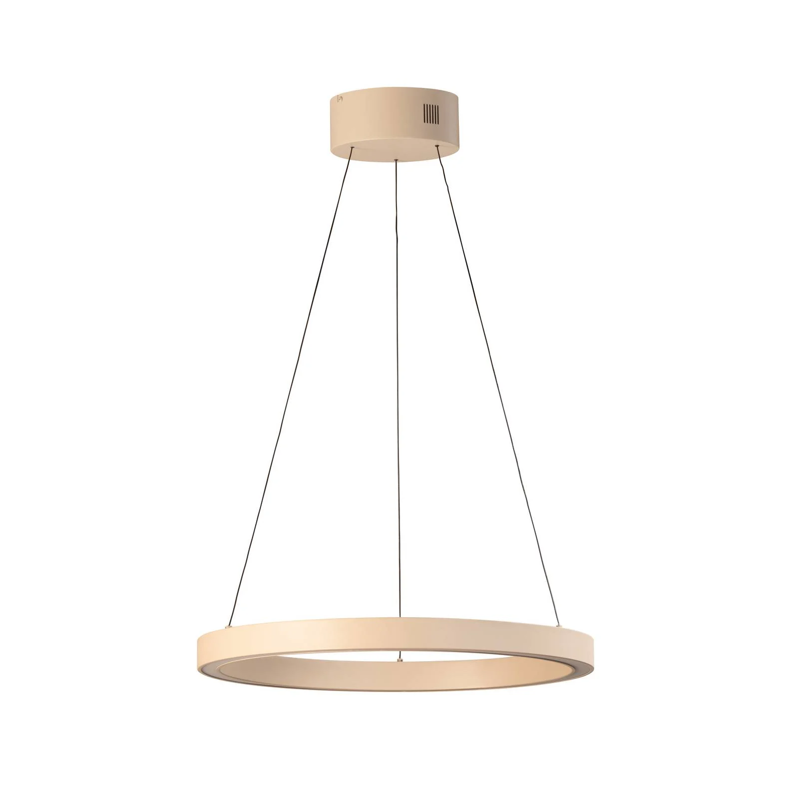 LED-Hängelampe Silvio, Ø 60 cm, sandfarben, Metall, CCT günstig online kaufen