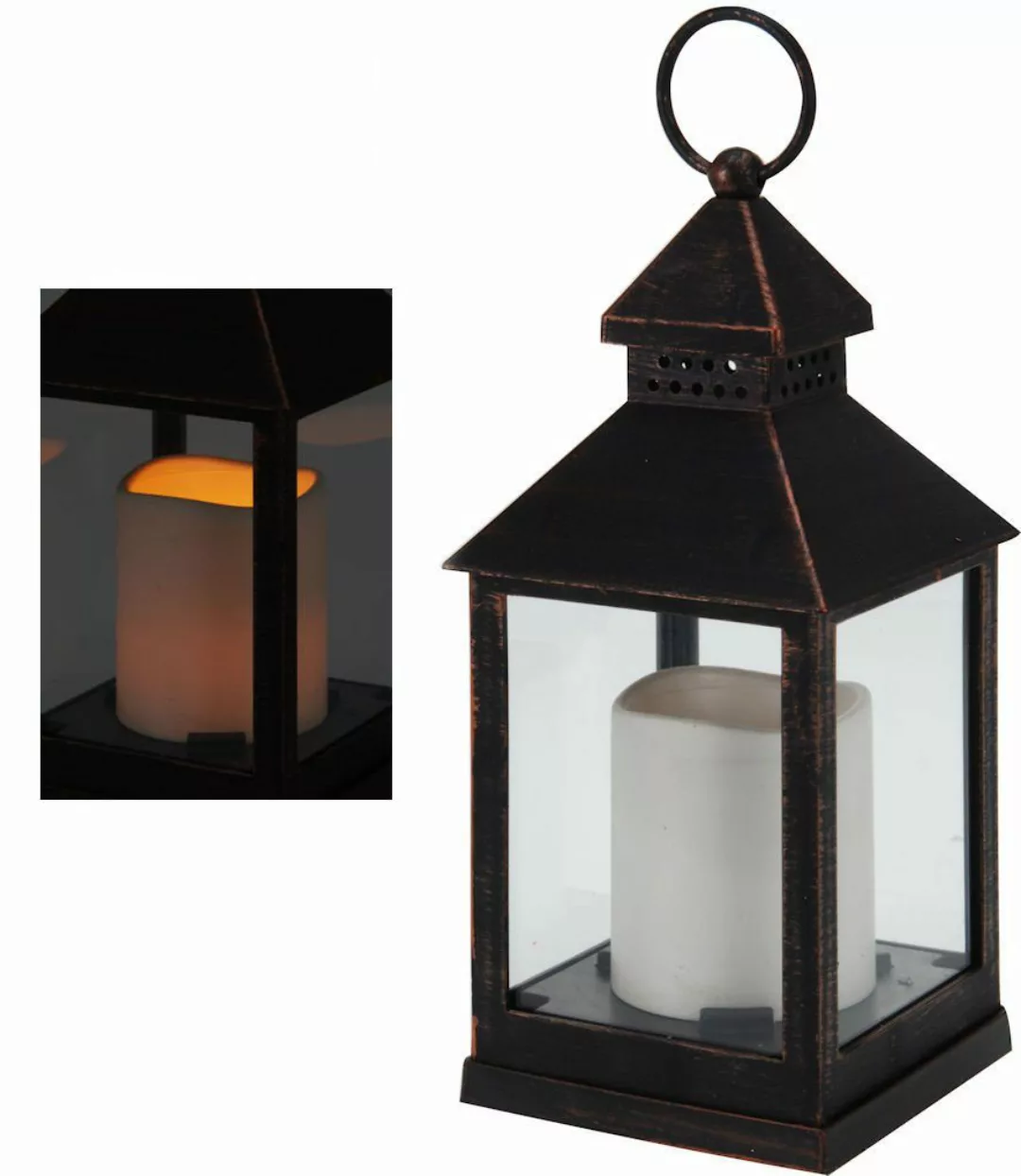 Spetebo LED Laterne Deko Metall Laterne günstig online kaufen