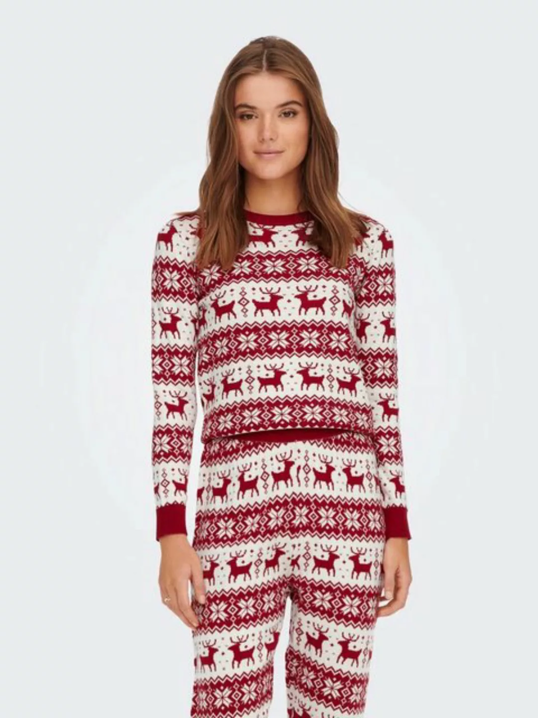 ONLY Weihnachtspullover ONLXMAS COMFY SNOWFLAKE L/S PULLOVER KNT günstig online kaufen