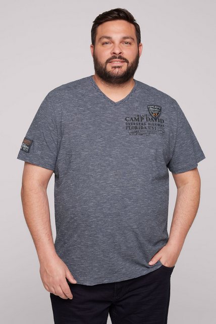 CAMP DAVID T-Shirt mit Label Print und Patch günstig online kaufen