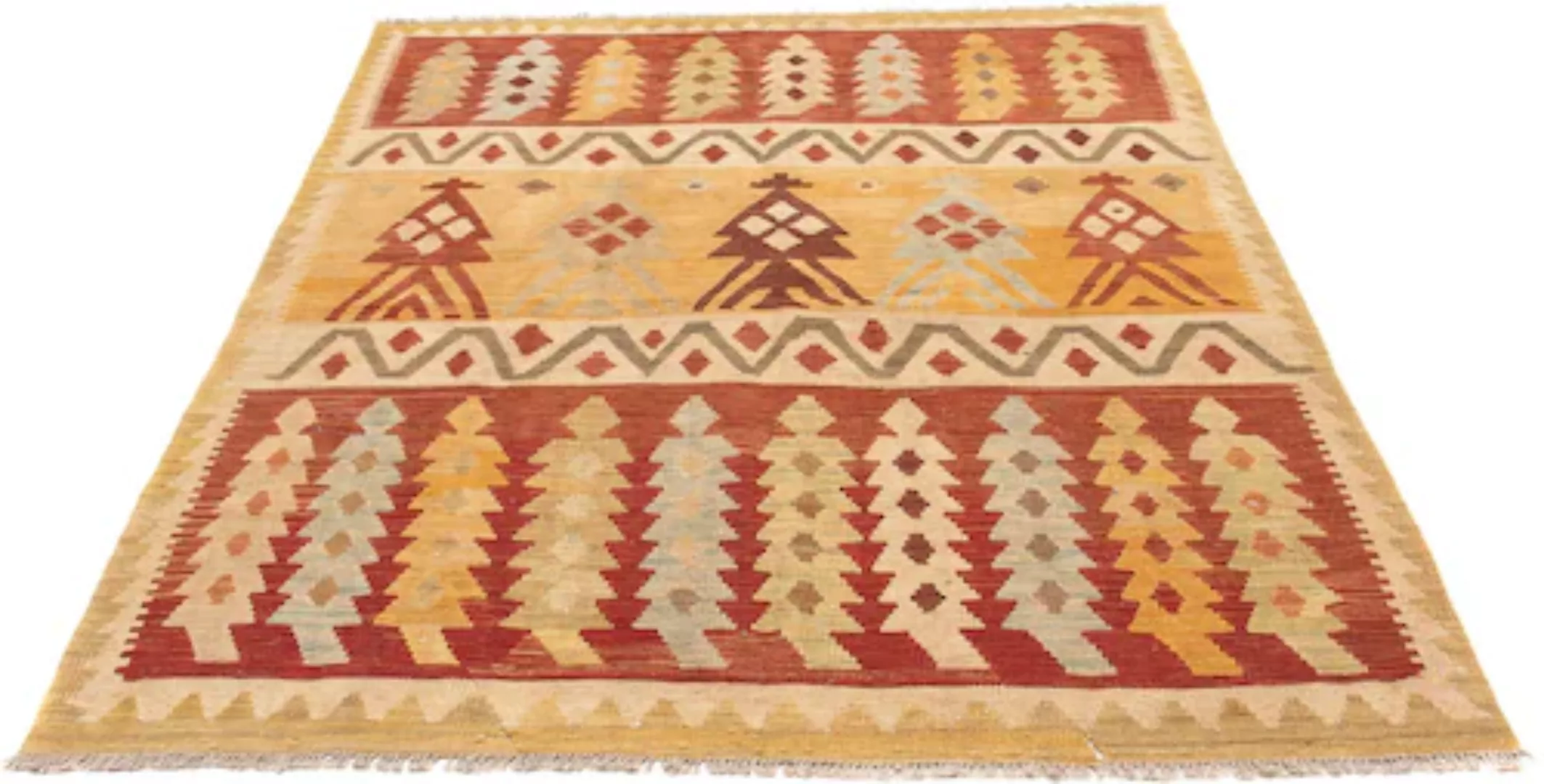 morgenland Wollteppich »Kelim - Oriental - 195 x 146 cm - mehrfarbig«, rech günstig online kaufen