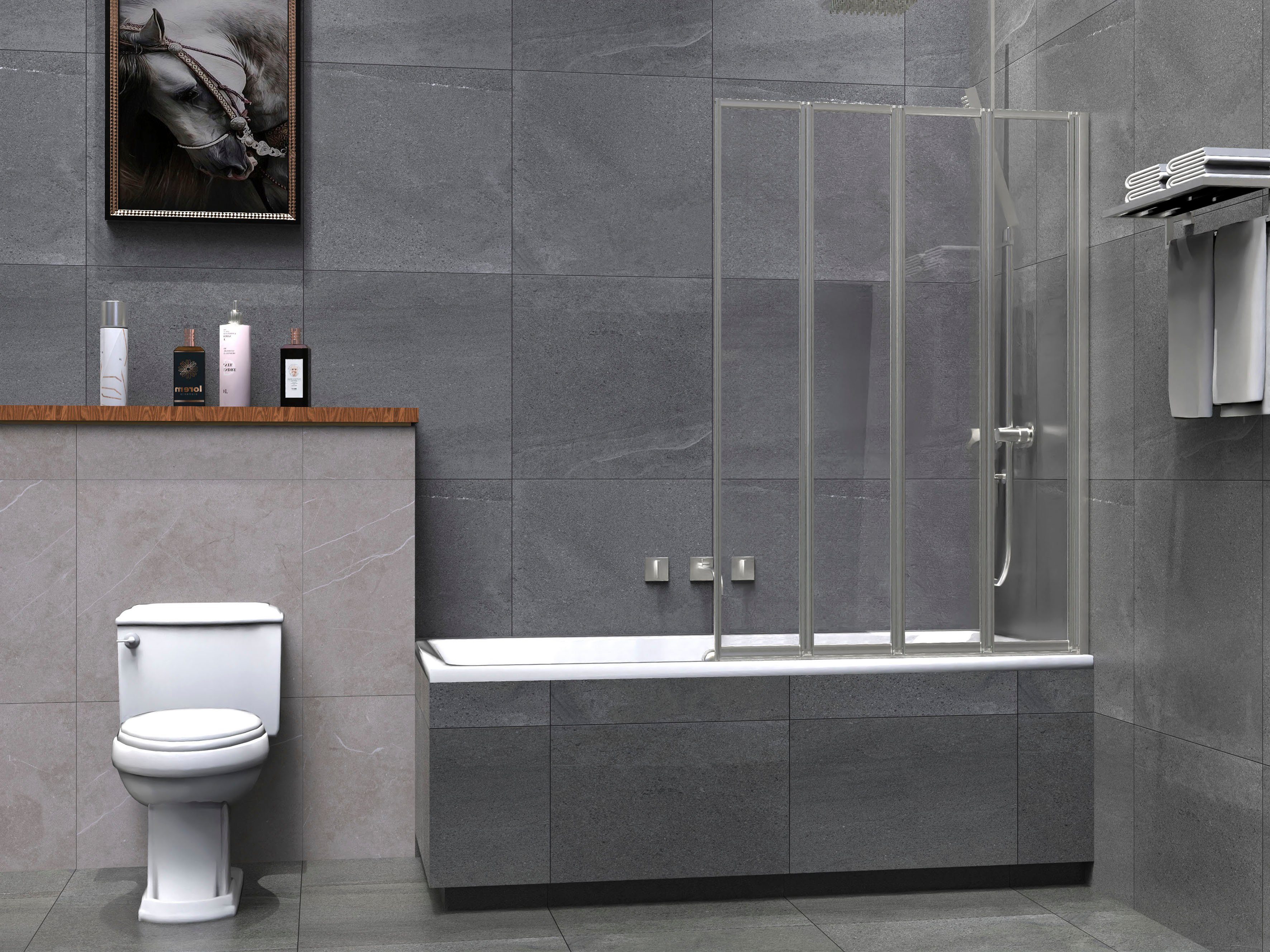 welltime Badewannenaufsatz Nassau, Einscheibensicherheitsglas, Badewannenfa günstig online kaufen