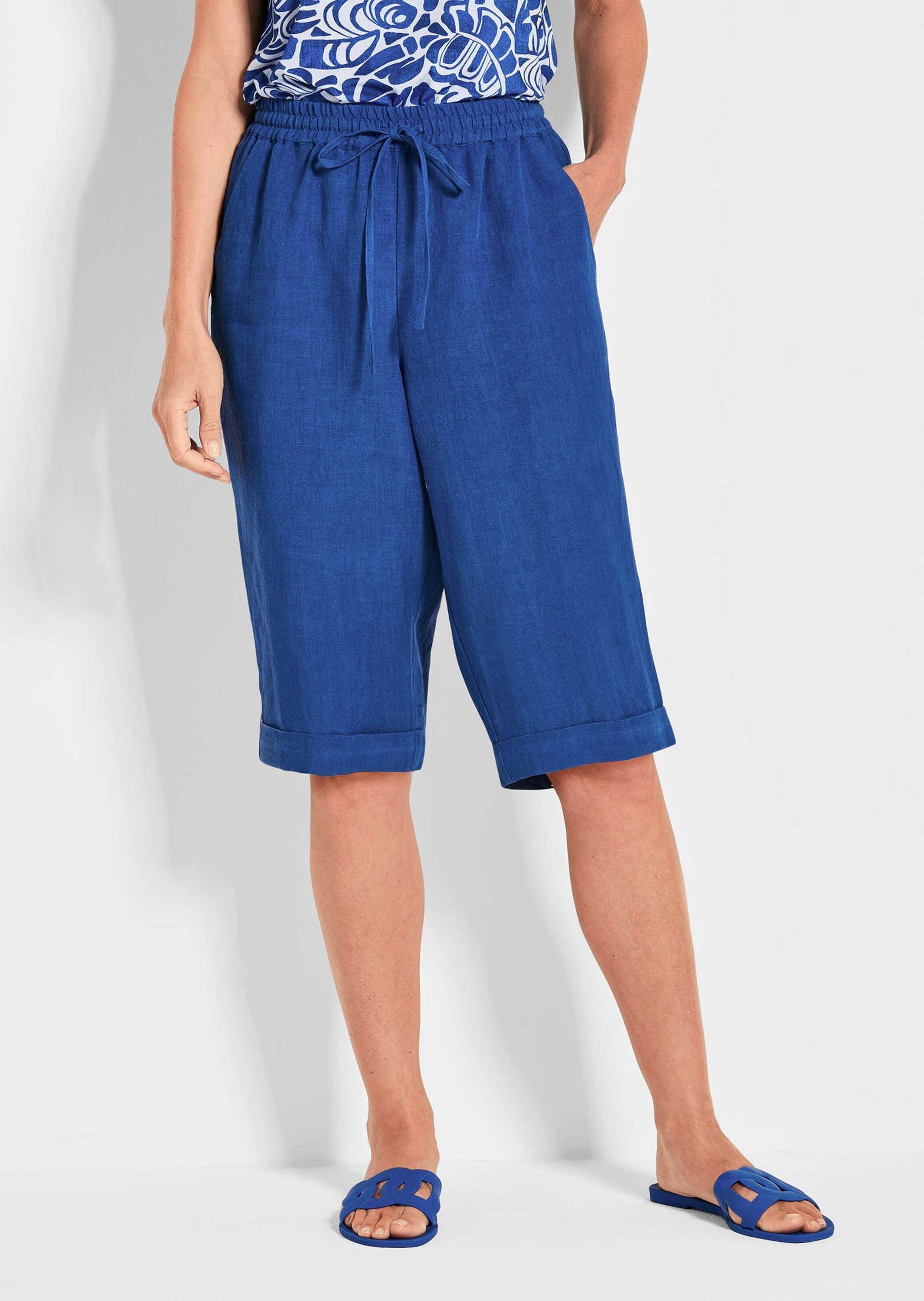 GOLDNER Schlupfhose Kurzgröße: Leinen-Bermuda CARLA günstig online kaufen