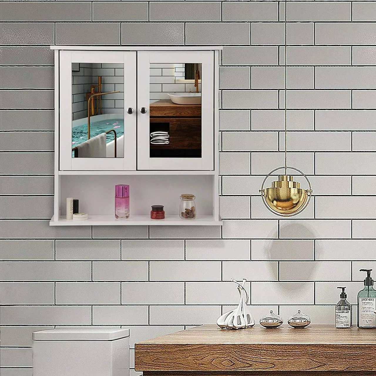 EUGAD Spiegelschrank (1-St) Hängeschrank Badezimmerspiegel mit günstig online kaufen