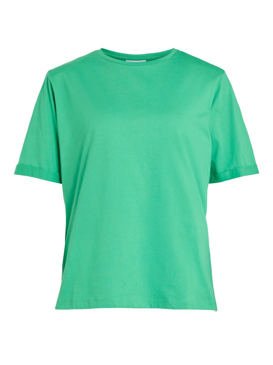 VILA Baumwoll T-shirt Damen Grün günstig online kaufen