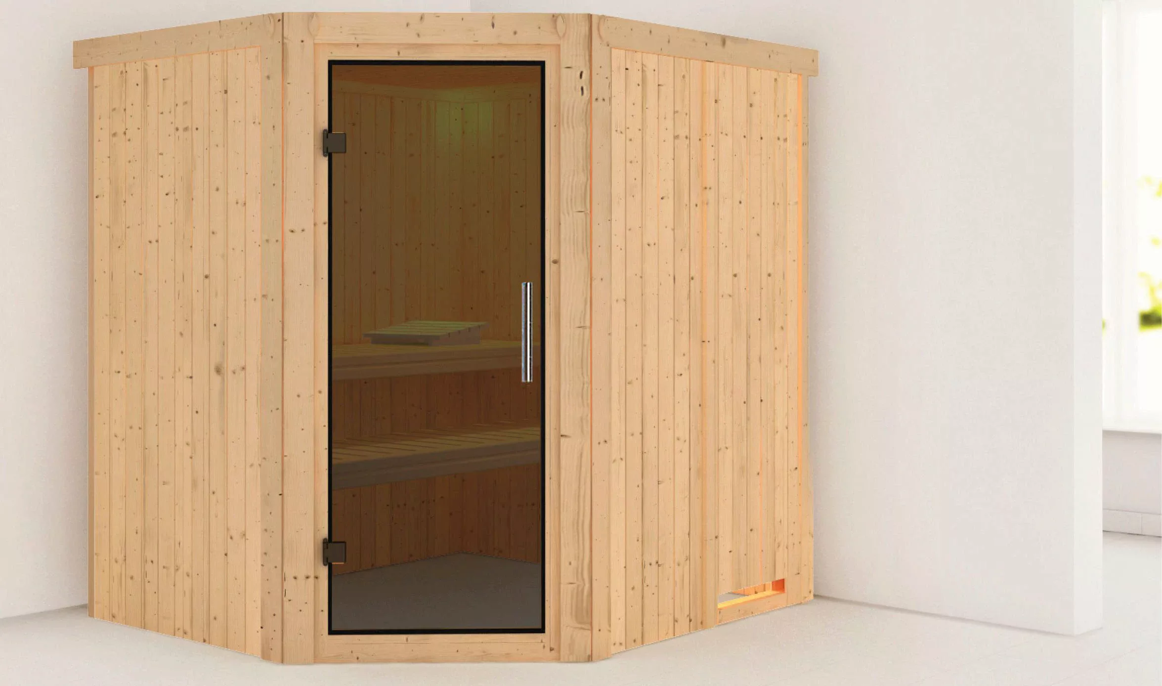 Karibu Sauna »Stine«, (Set), 9 KW-Ofen mit integrierter Steuerung günstig online kaufen