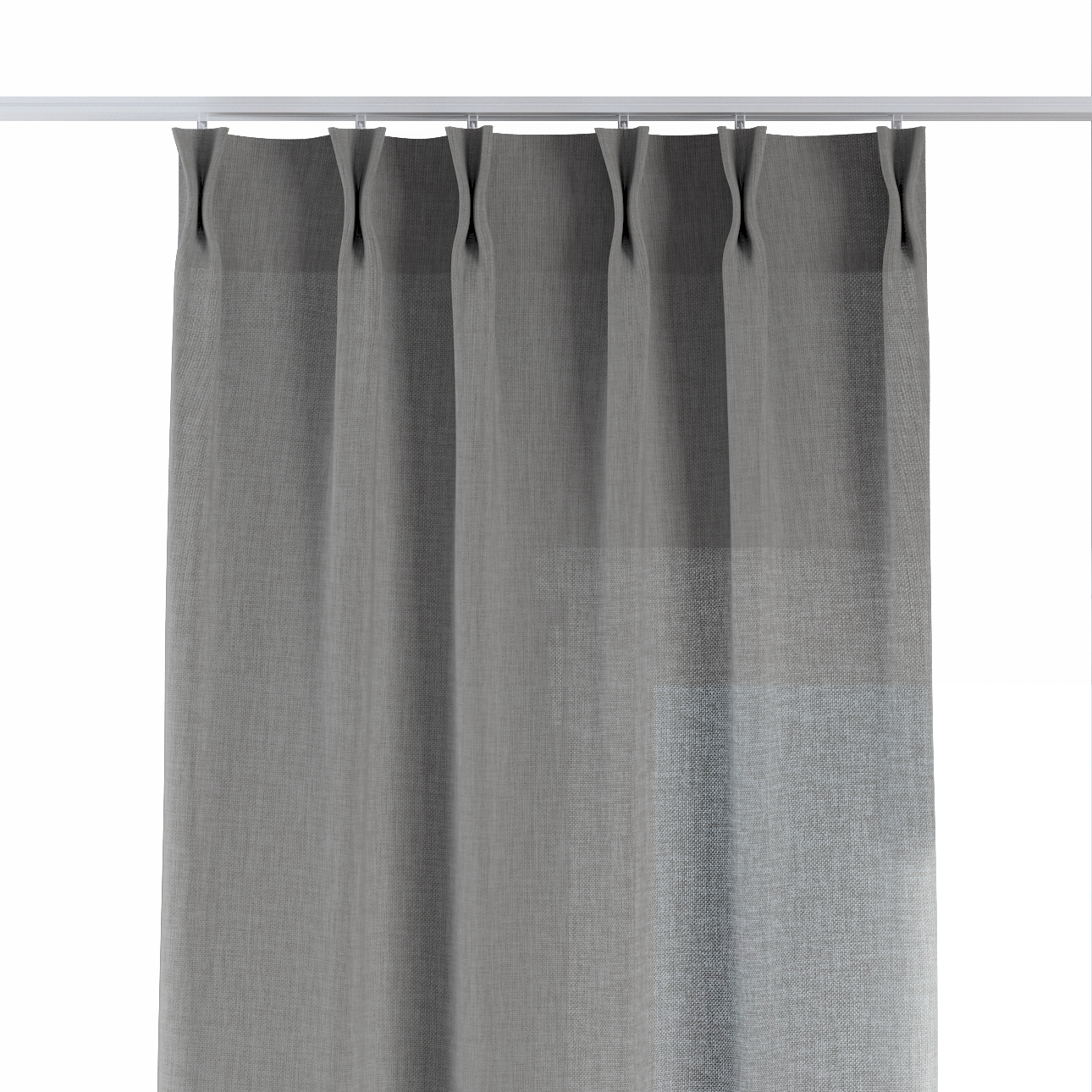 Vorhang mit flämischen 2-er Falten, grau, Sensual Premium (144-55) günstig online kaufen