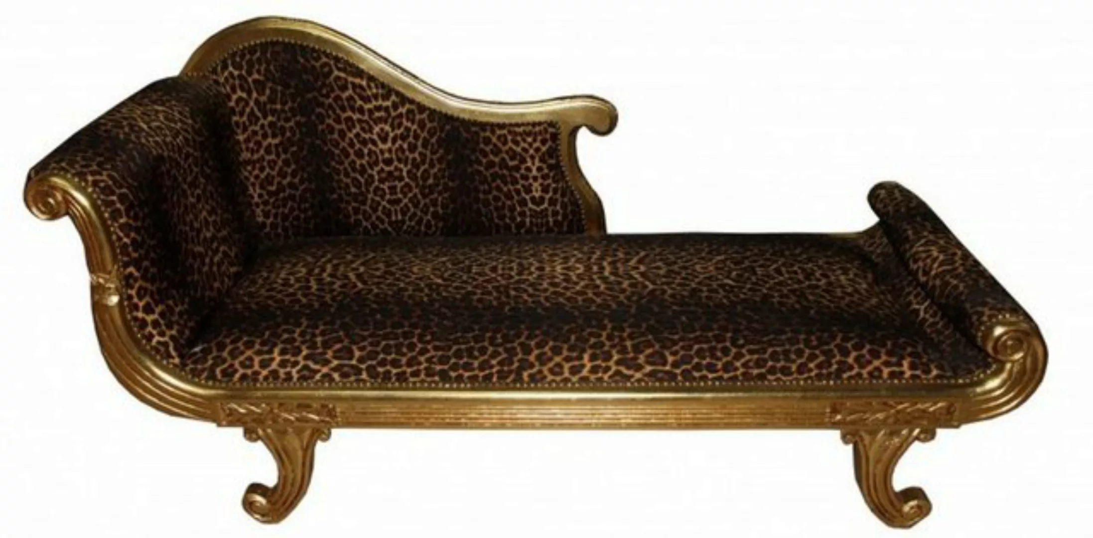 Casa Padrino Chaiselongue Barock Chaiselongue Modell XXL Leopard / Gold- An günstig online kaufen