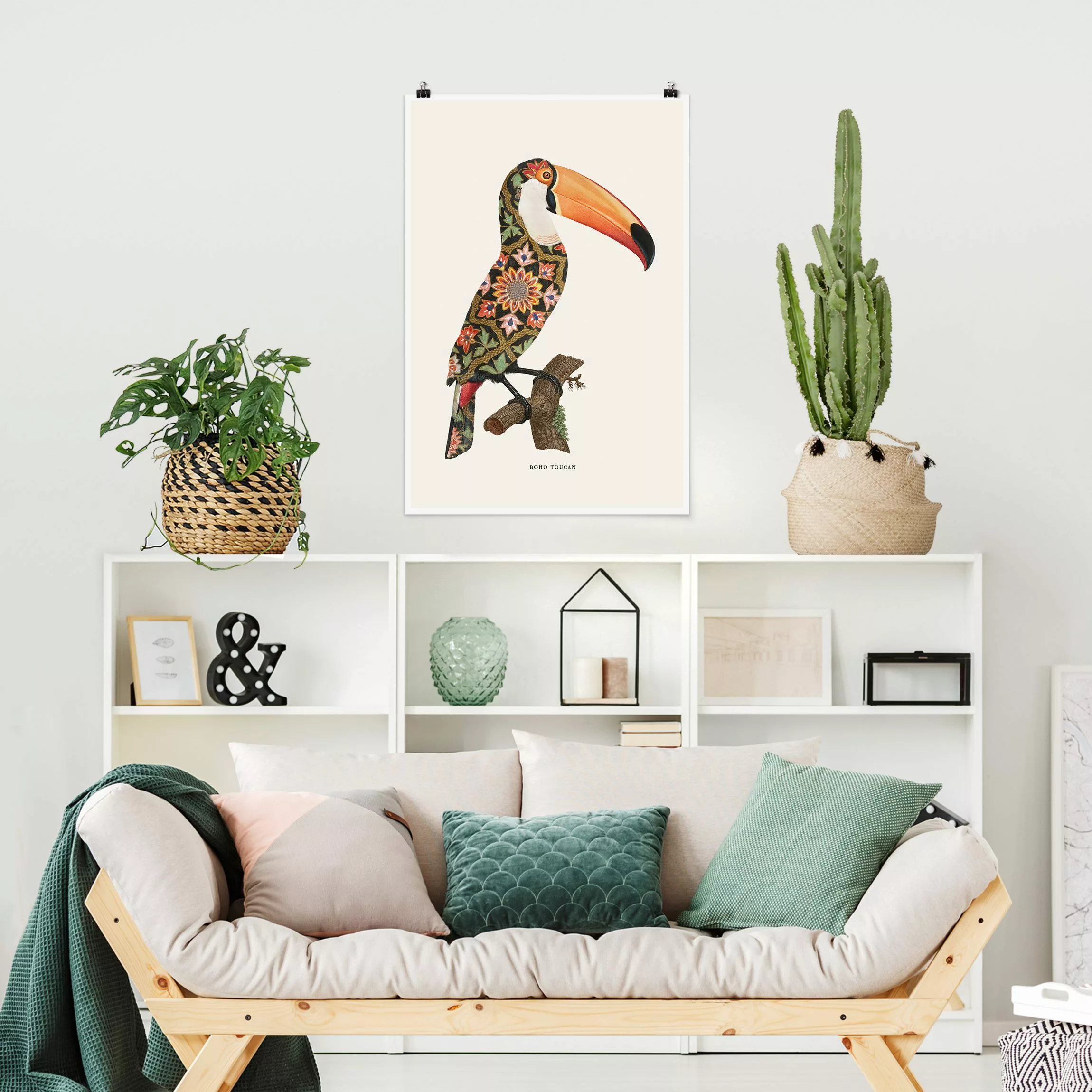 Poster Boho Vogel - Tukan günstig online kaufen