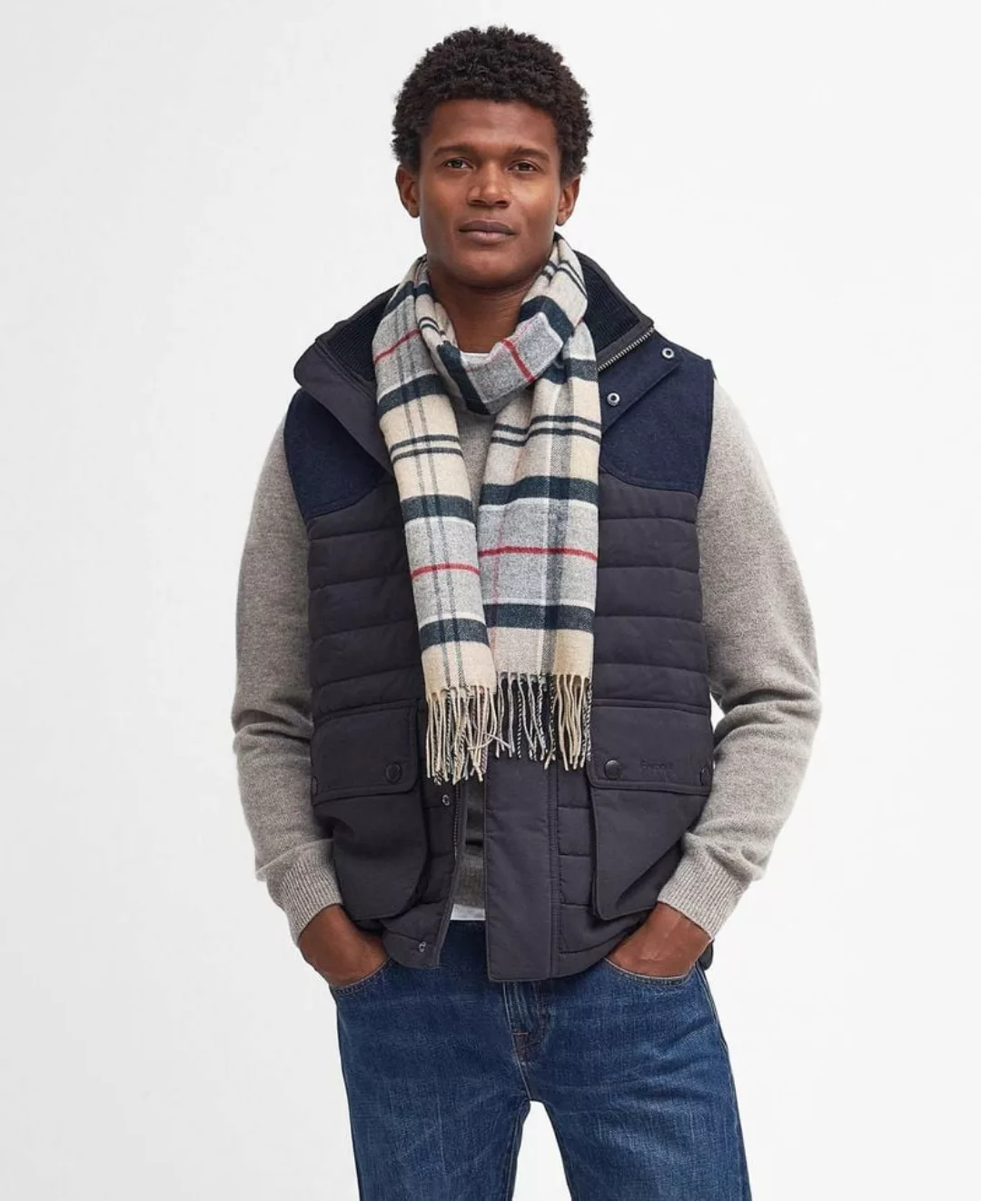 Barbour Schal Woolmix Tartan Beige - günstig online kaufen