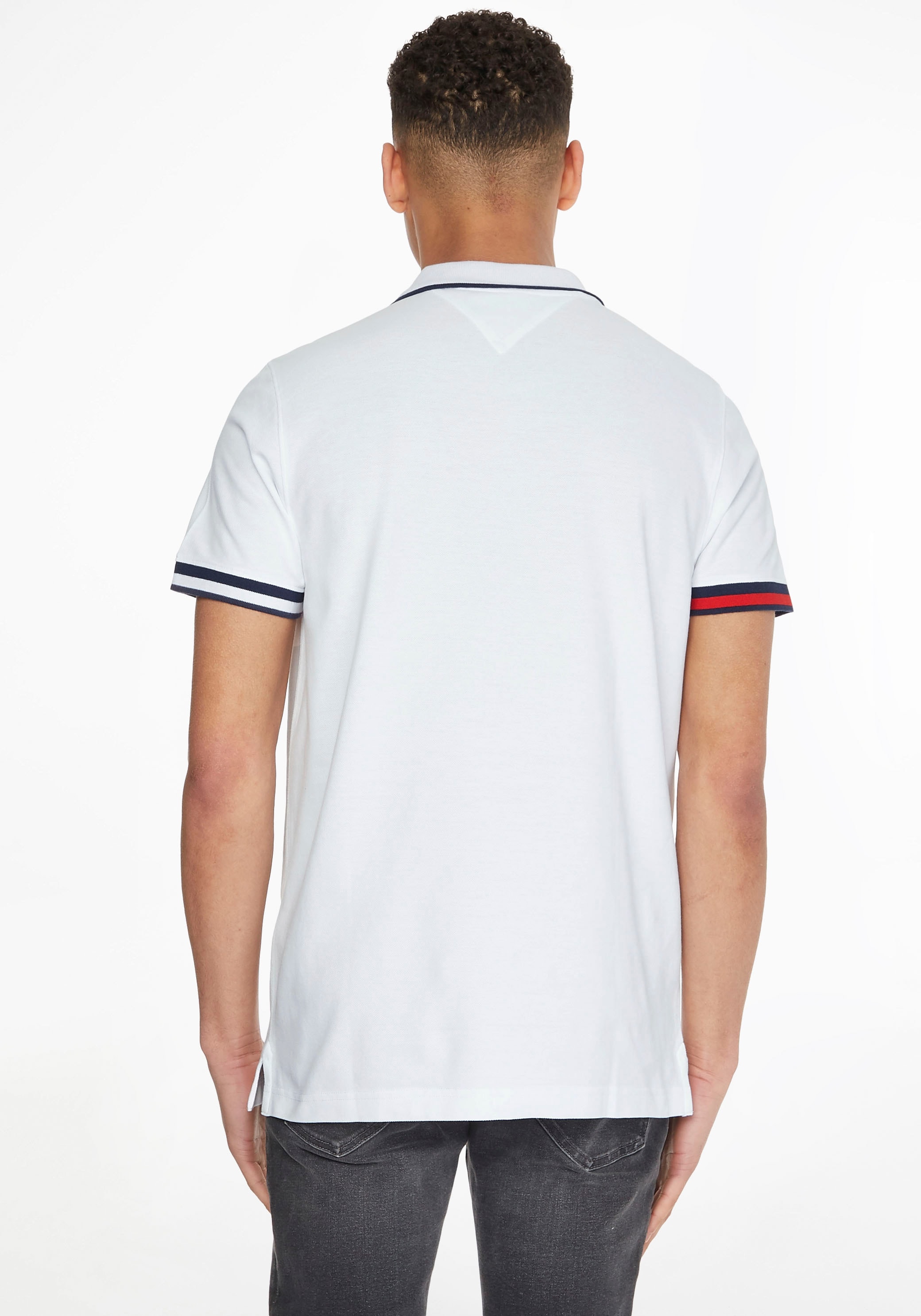 Tommy Jeans Poloshirt TJM REG FLAG CUFFS POLO mit Polokragen günstig online kaufen