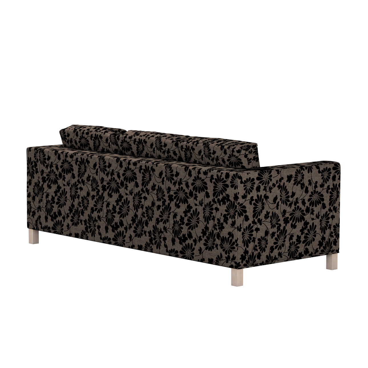 Bezug für Karlanda 3-Sitzer Sofa nicht ausklappbar, kurz, braun-schwarz, Be günstig online kaufen
