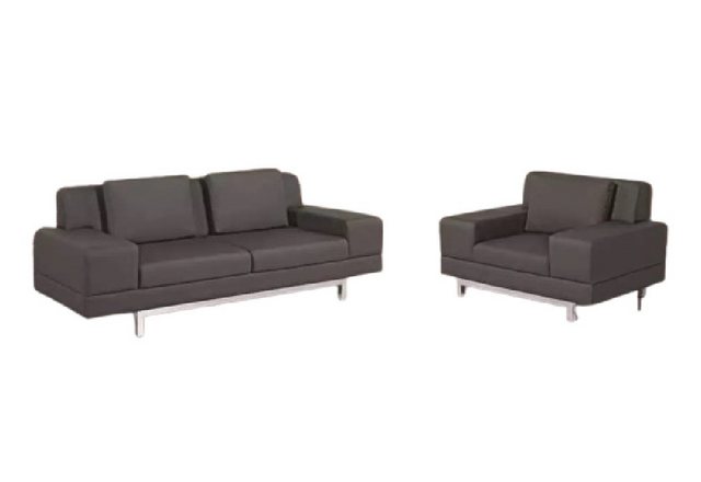 Xlmoebel Sofa Graue Sofa-Kombination mit einem Dreisitzer, einem Sessel und günstig online kaufen