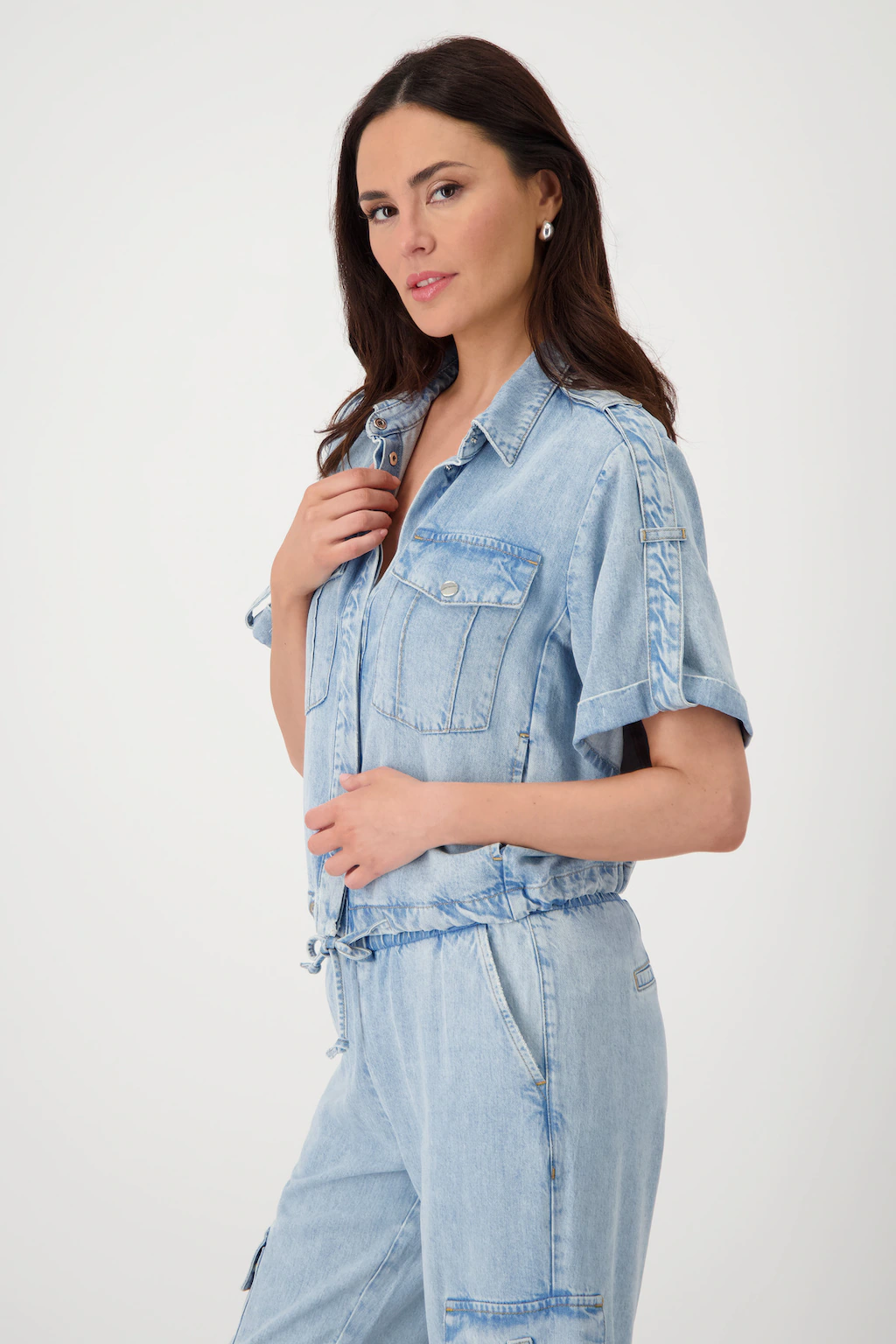 Monari Jeansblazer, mit Tunnelzugbändchen günstig online kaufen